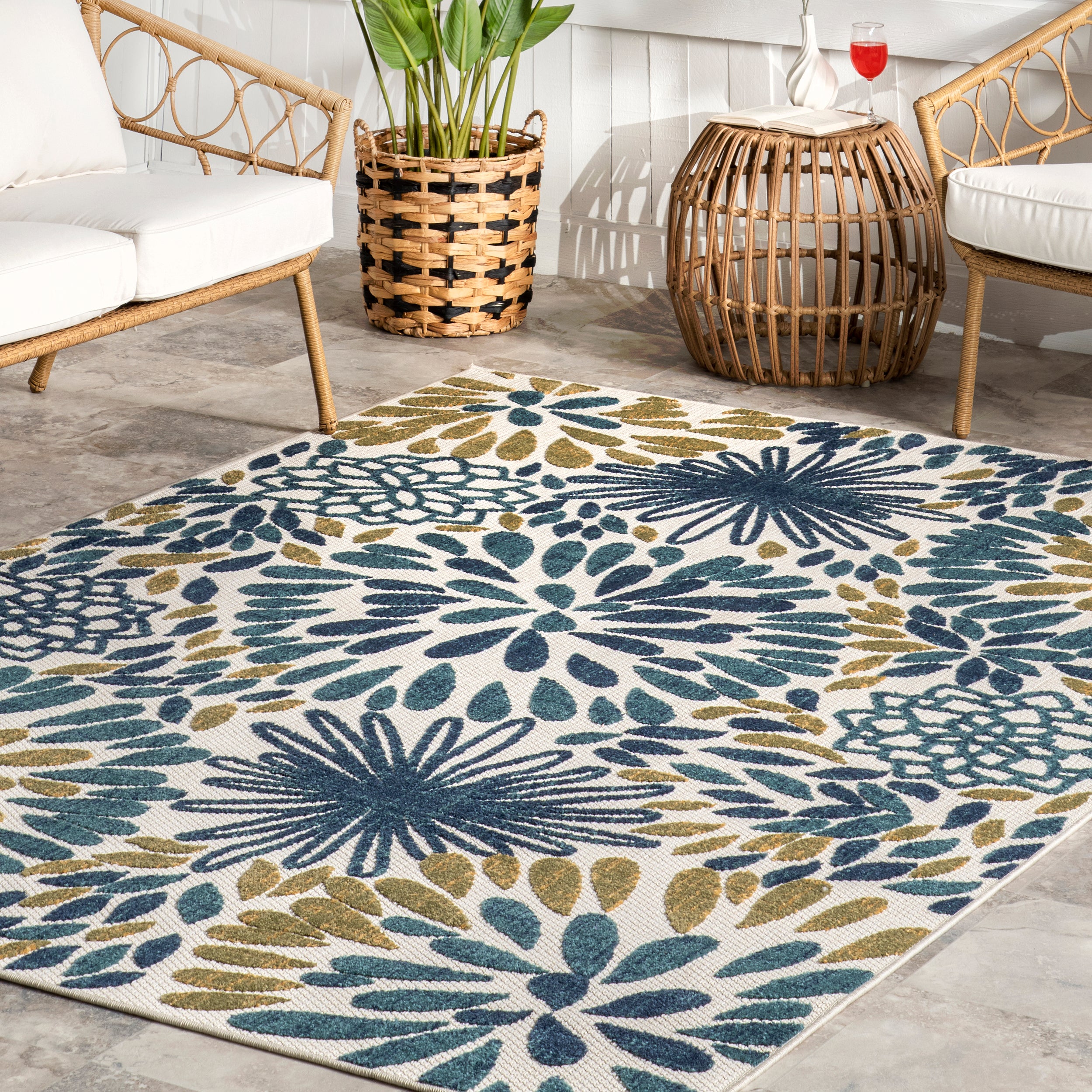 Monique Floral Indoor/Outdoor Area Rug - Image 21