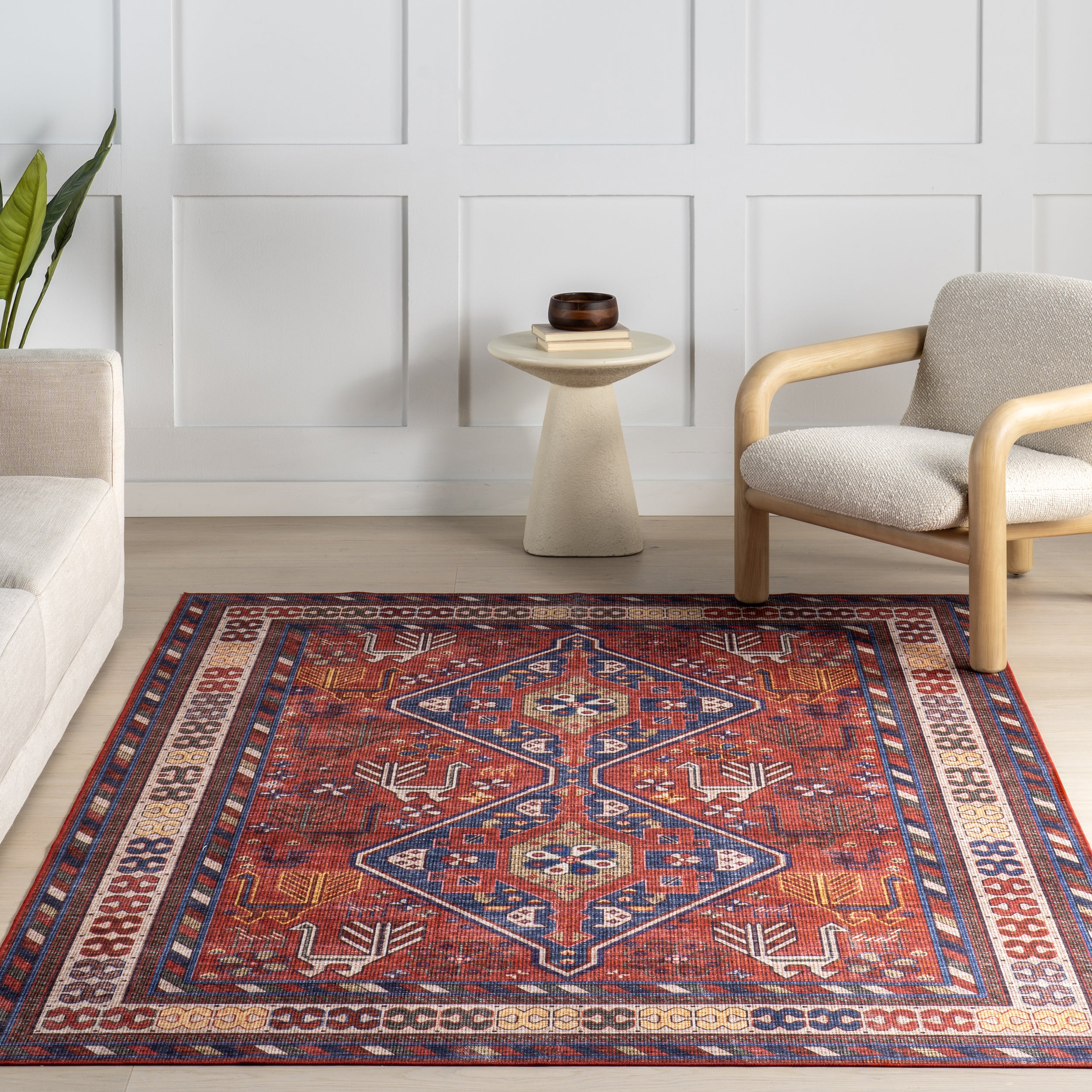 Damaris Splashguard Medallion Machine Washable Area Rug - Image 9