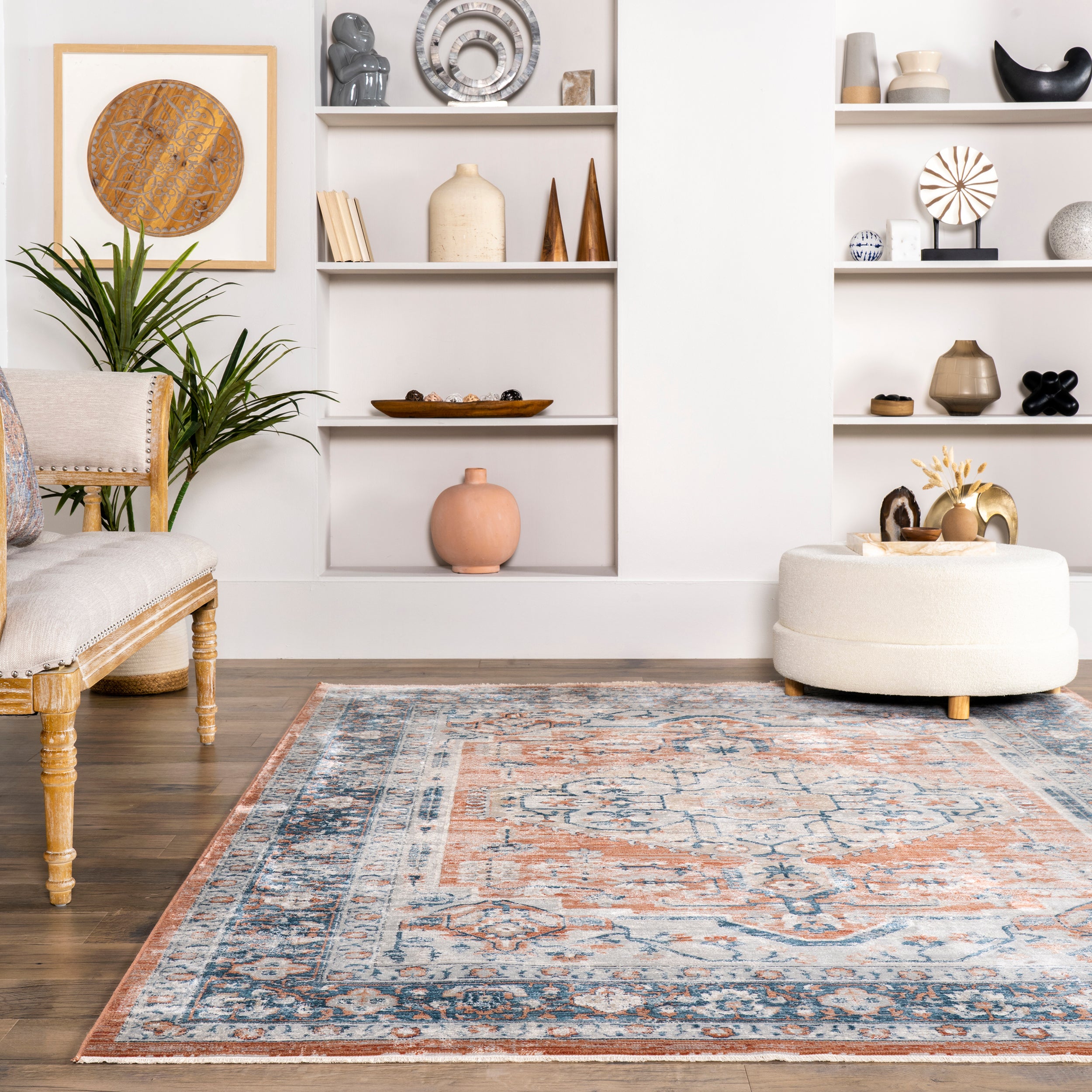 Zara Vintage Medallion Area Rug - Image 8
