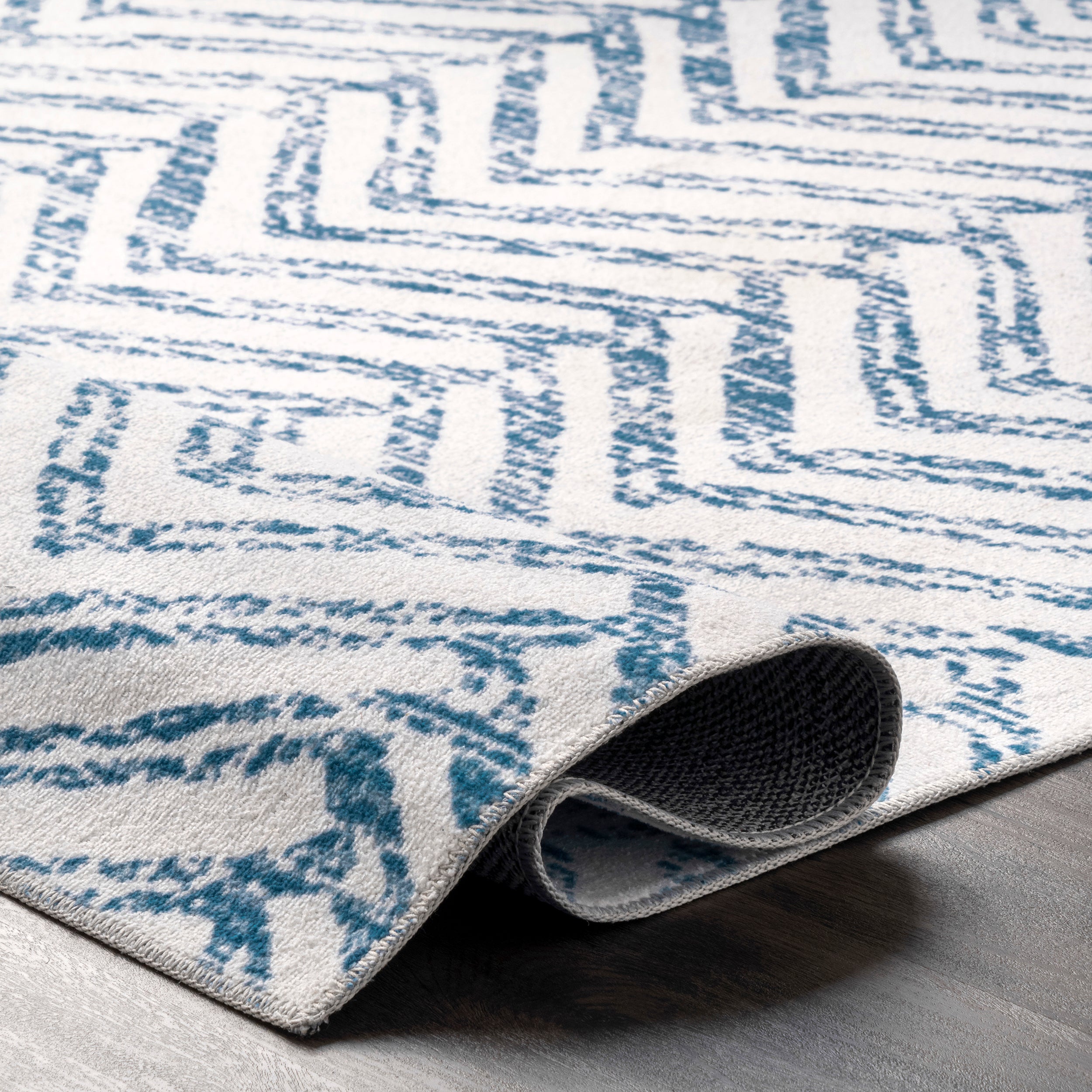 Rosanne Machine Washable Geometric Area Rug - Image 4