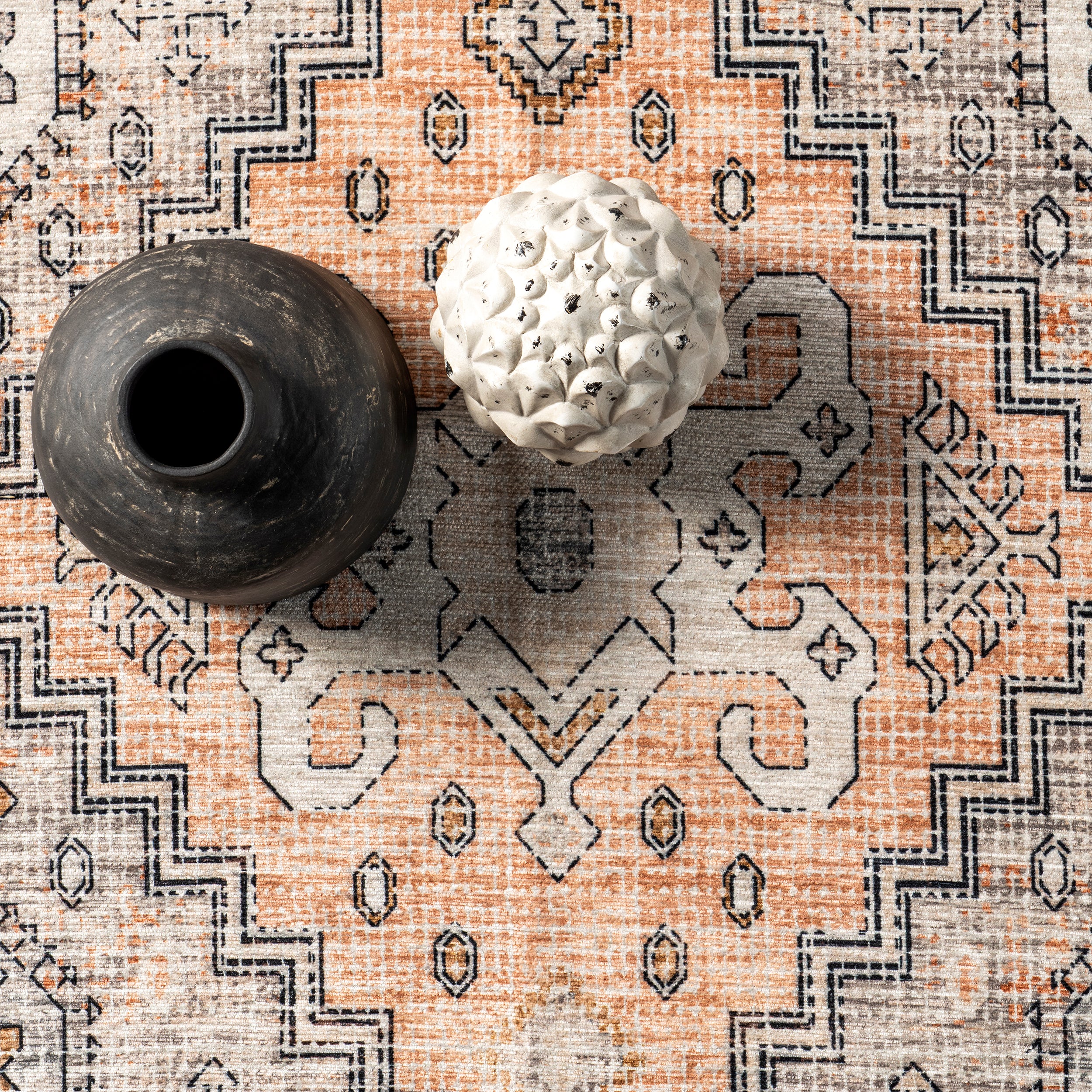 Kesia Vintage Bordered Machine Washable Area Rug - Image 6