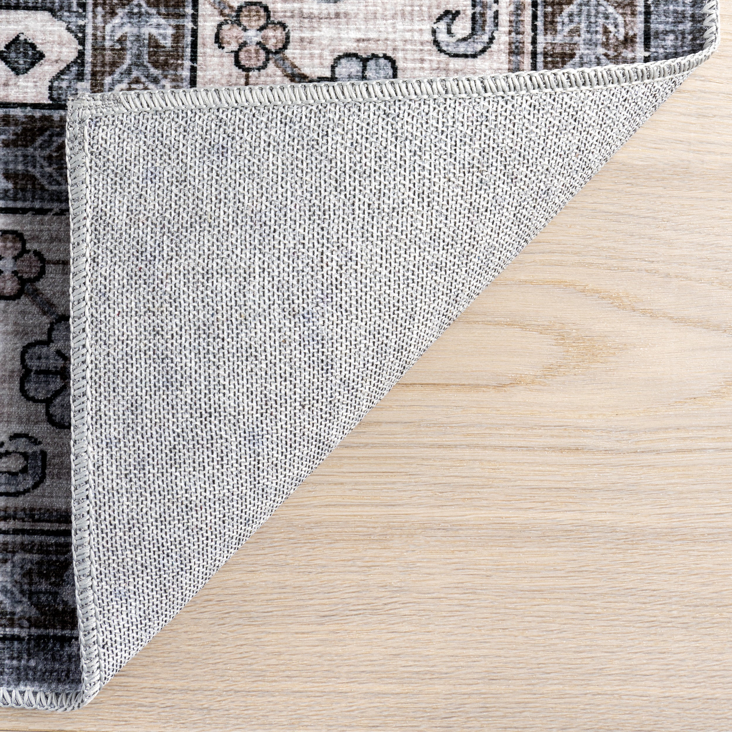 Rania SplashGuard Medallion Machine Washable Area Rug - Image 17