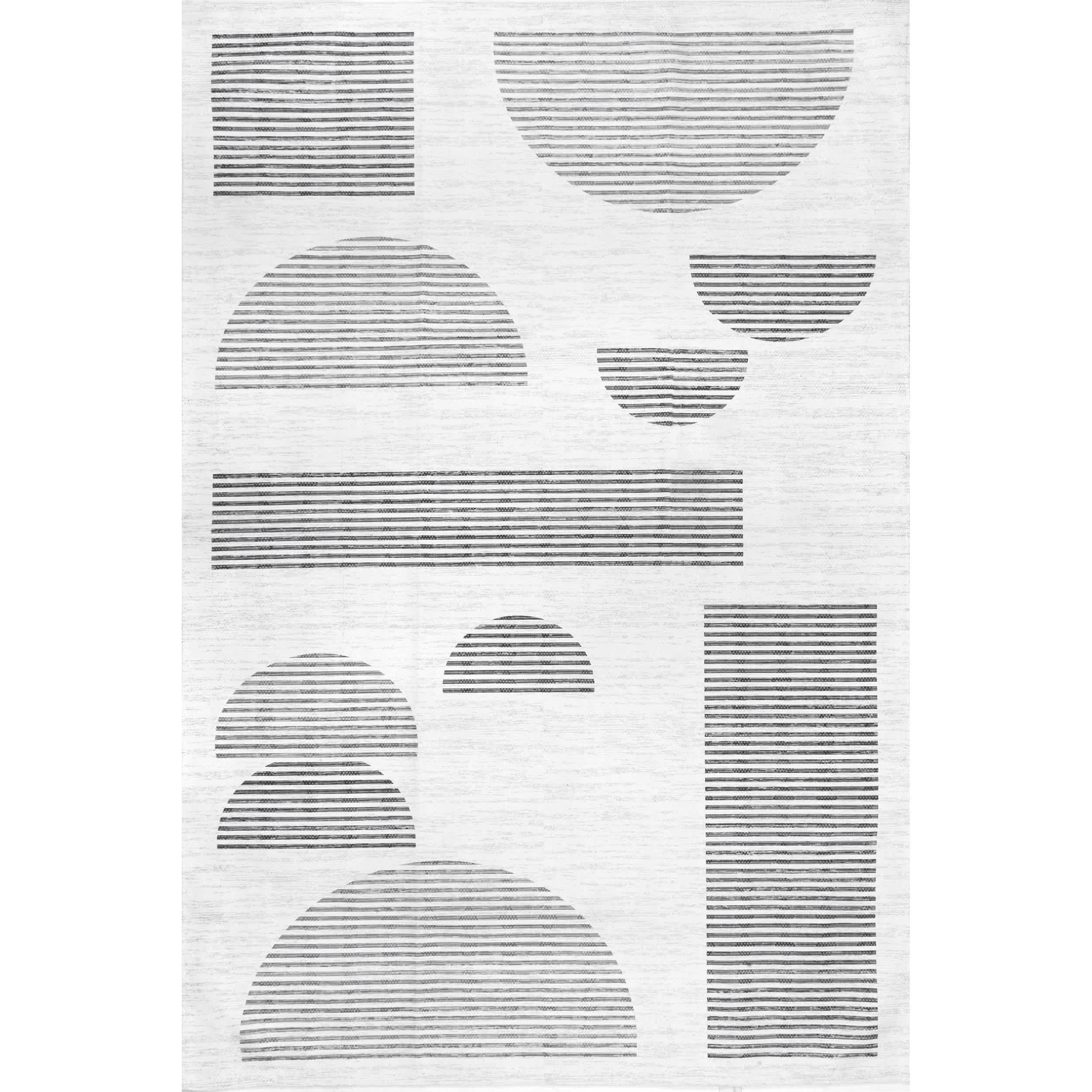Modern Geometric Washable Area Rug
