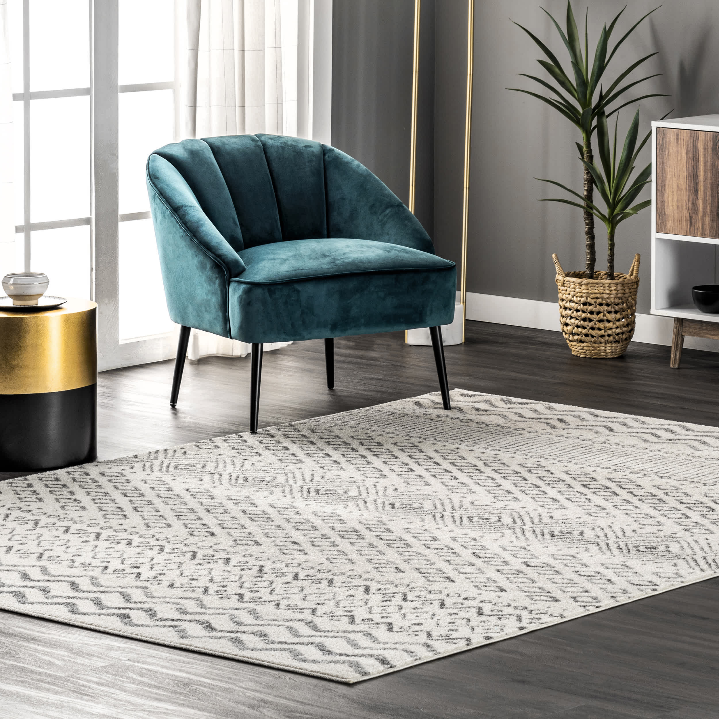 Evelyn Geometric Stripes Area Rug - Image 2