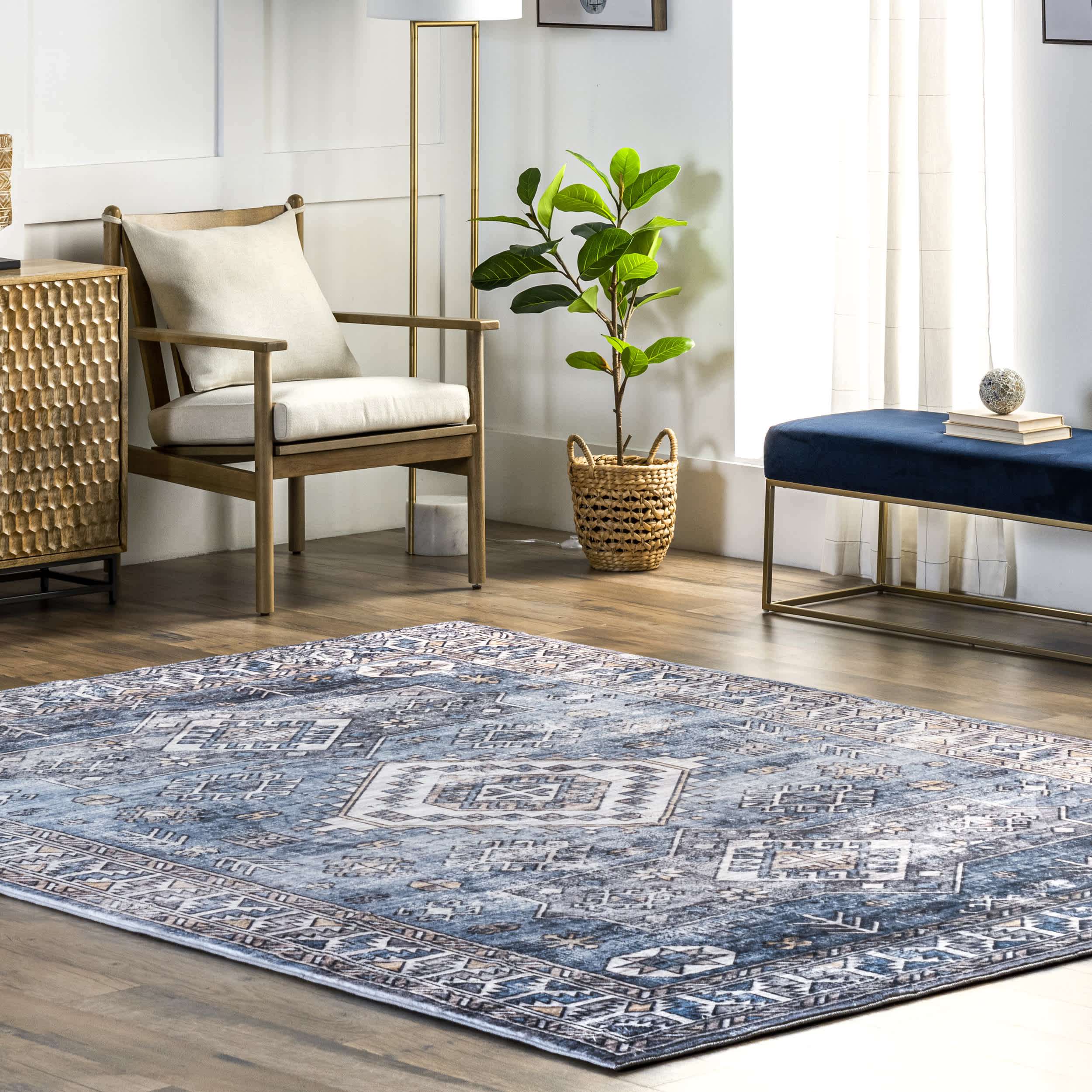 Bordered Aztec Area Rug - Image 2