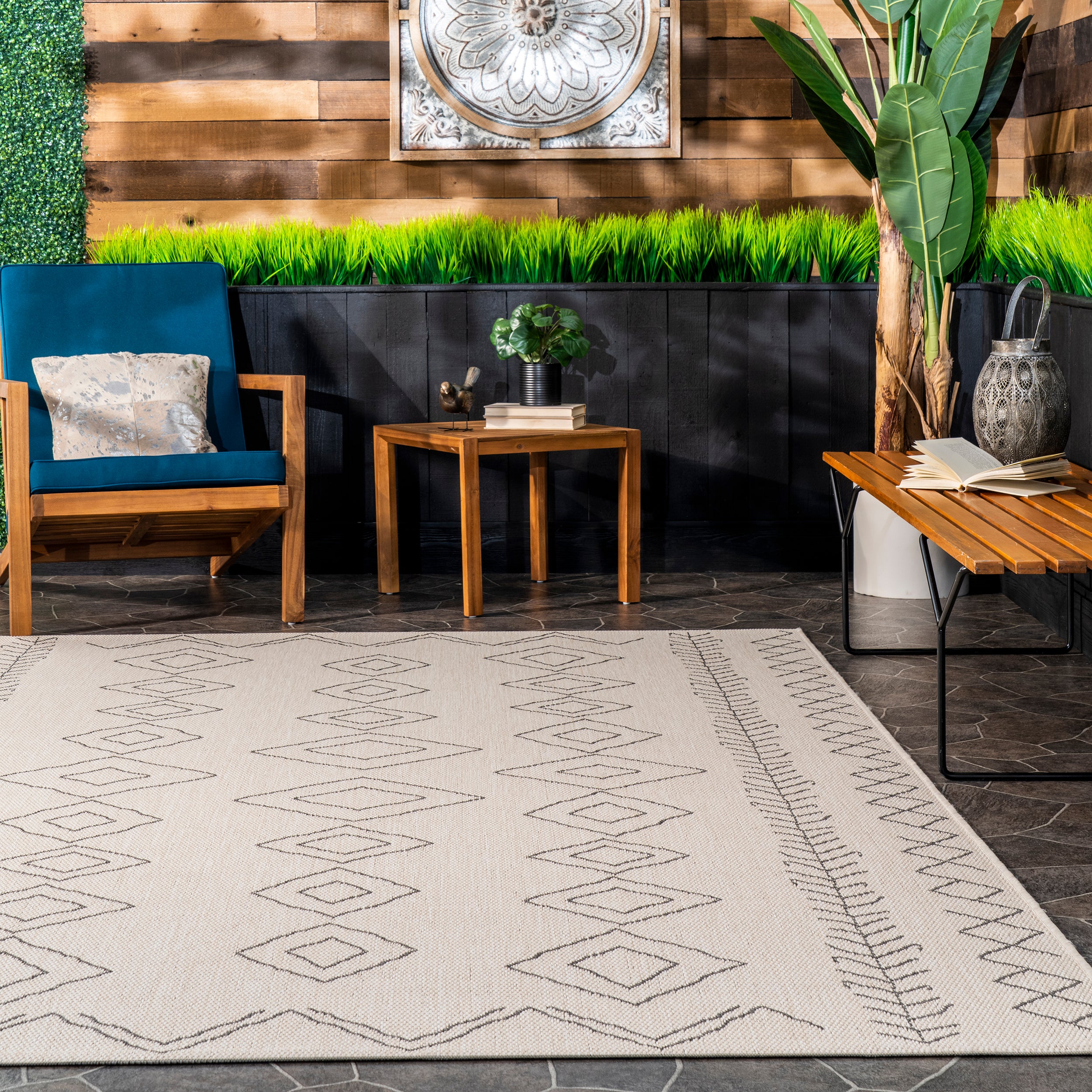 Serna Moroccan Indoor/Outdoor Area Rug - Image 8