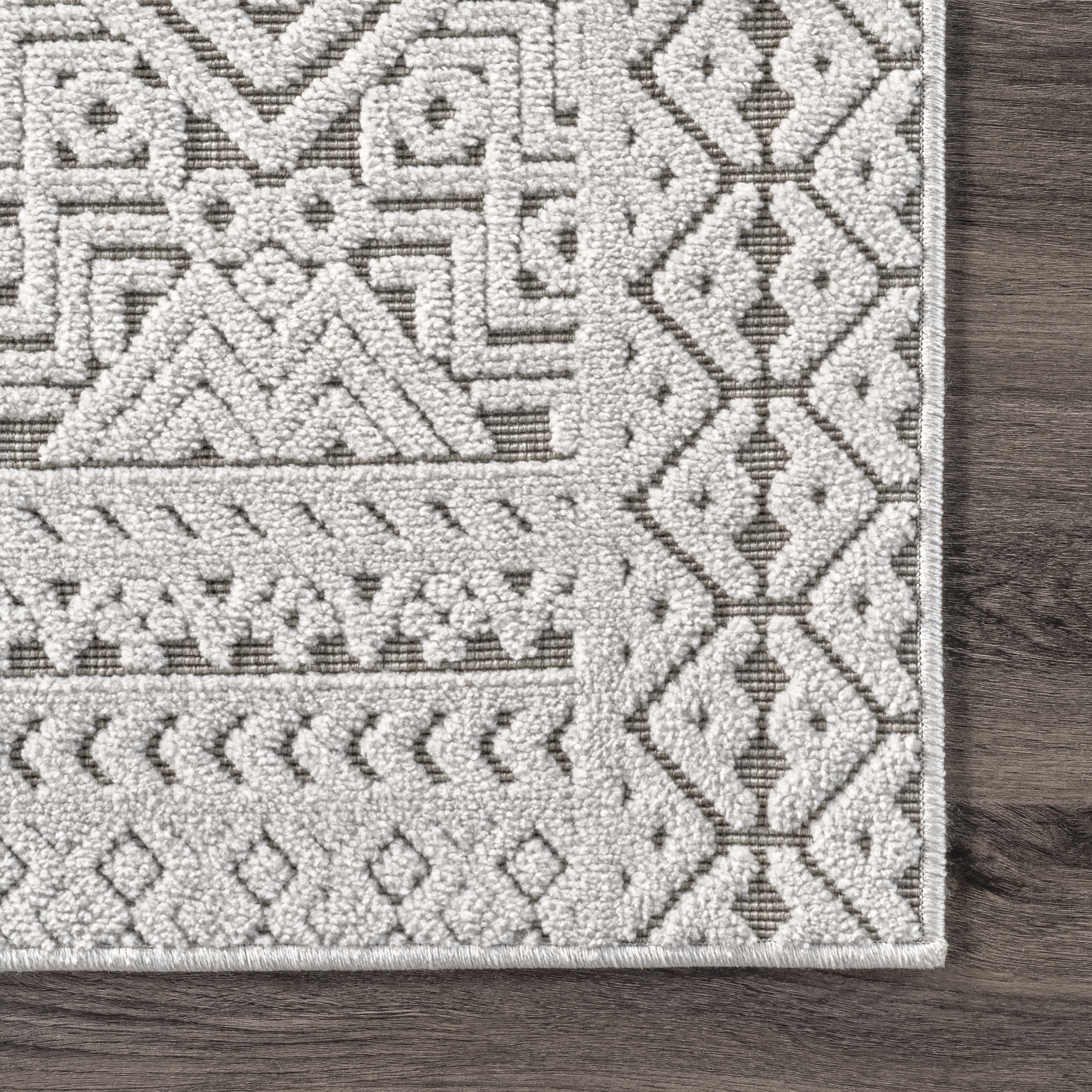 Valerie Textured Geometric Tribal Indoor/Outdoor Area Rug - Image 5