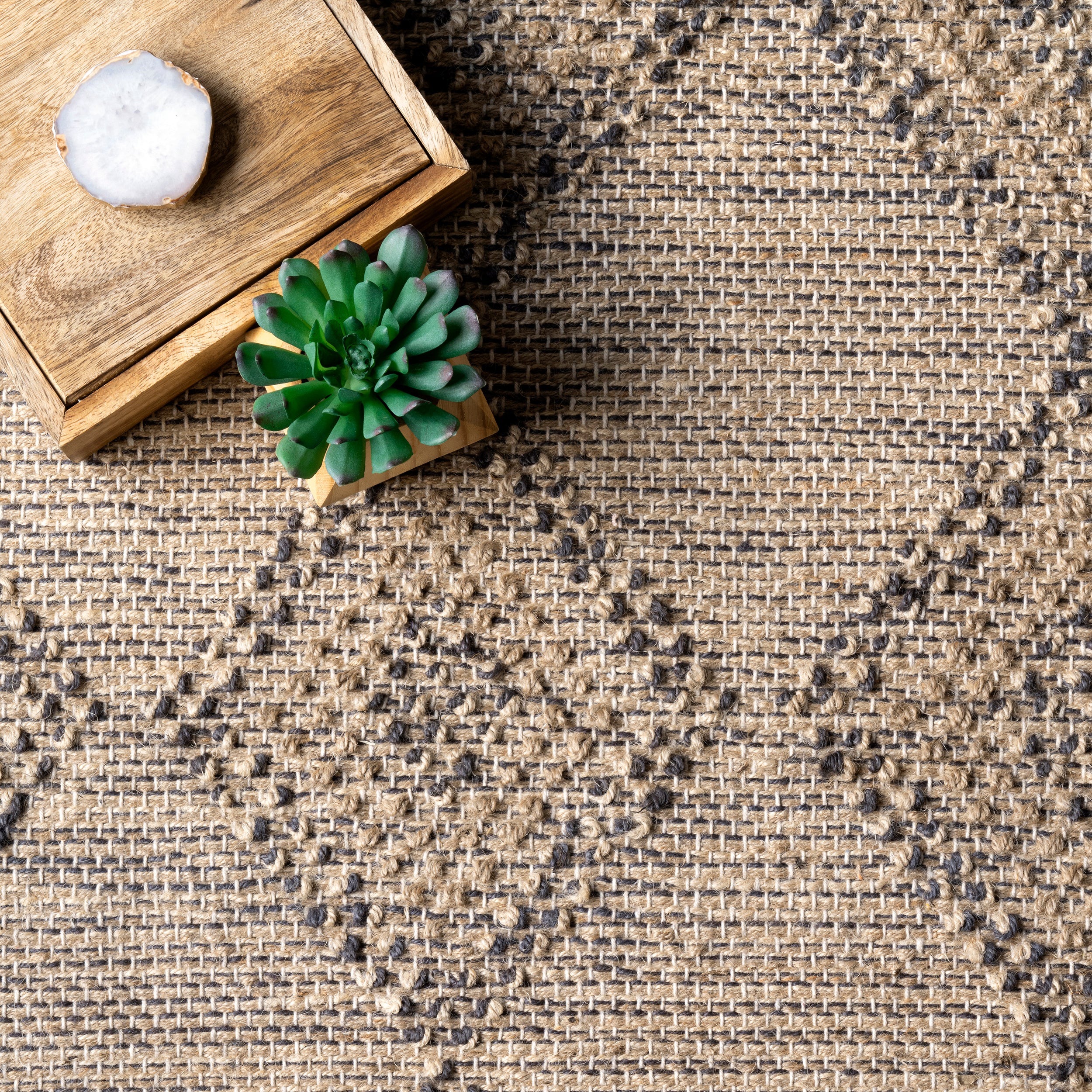 Britta Textured Diamond Tassel Area Rug - Image 6