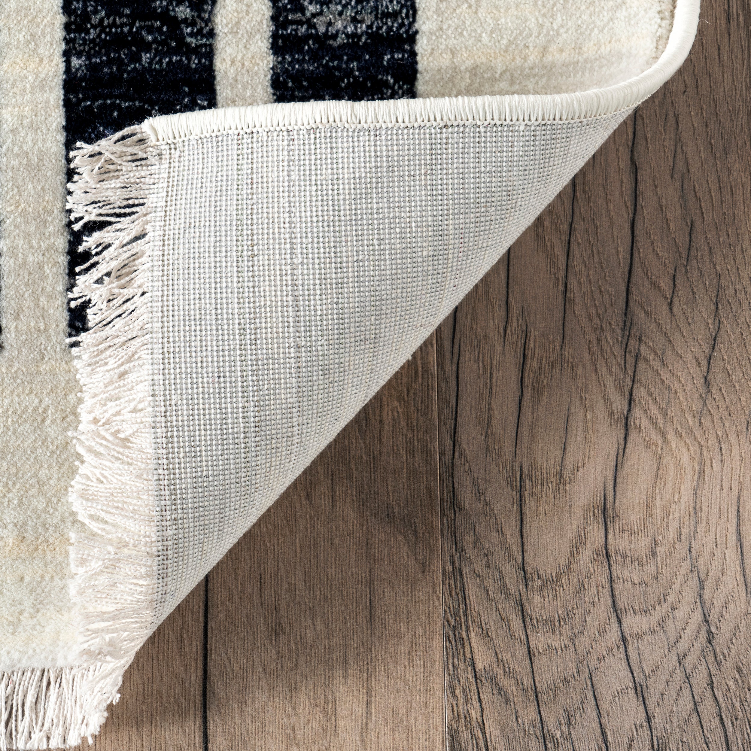 Keeva Modern Striped Fringe Area Rug - Image 7