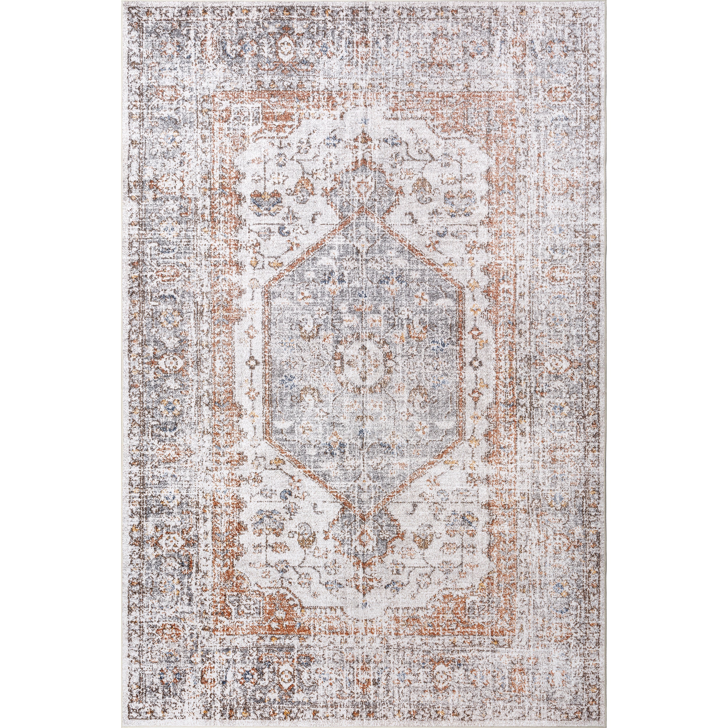 Iana Medallion SplashGuard Machine Washable Area Rug - Image 11