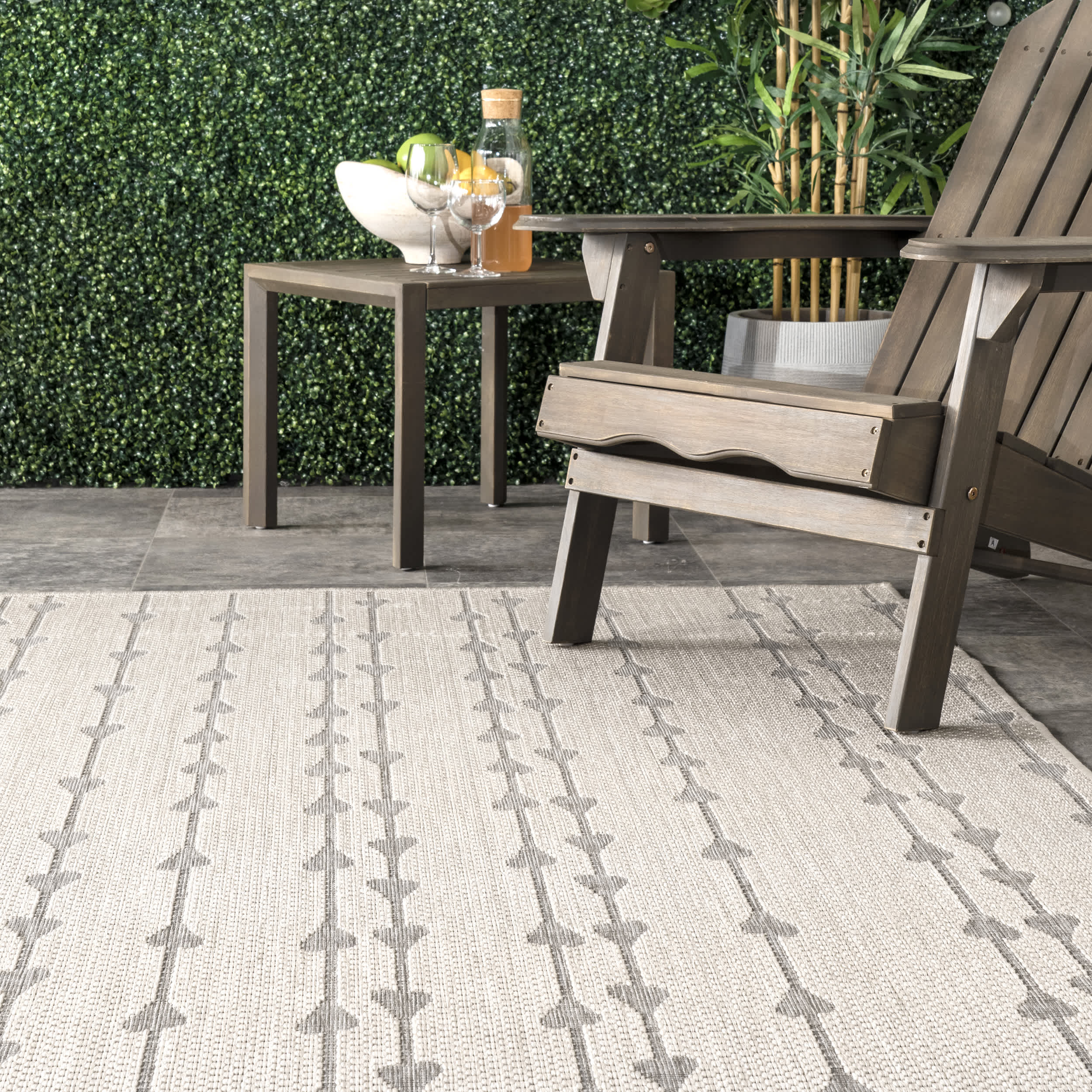 Kiernan Vertical Teardrop Stripe Indoor/Outdoor Area Rug - Image 15