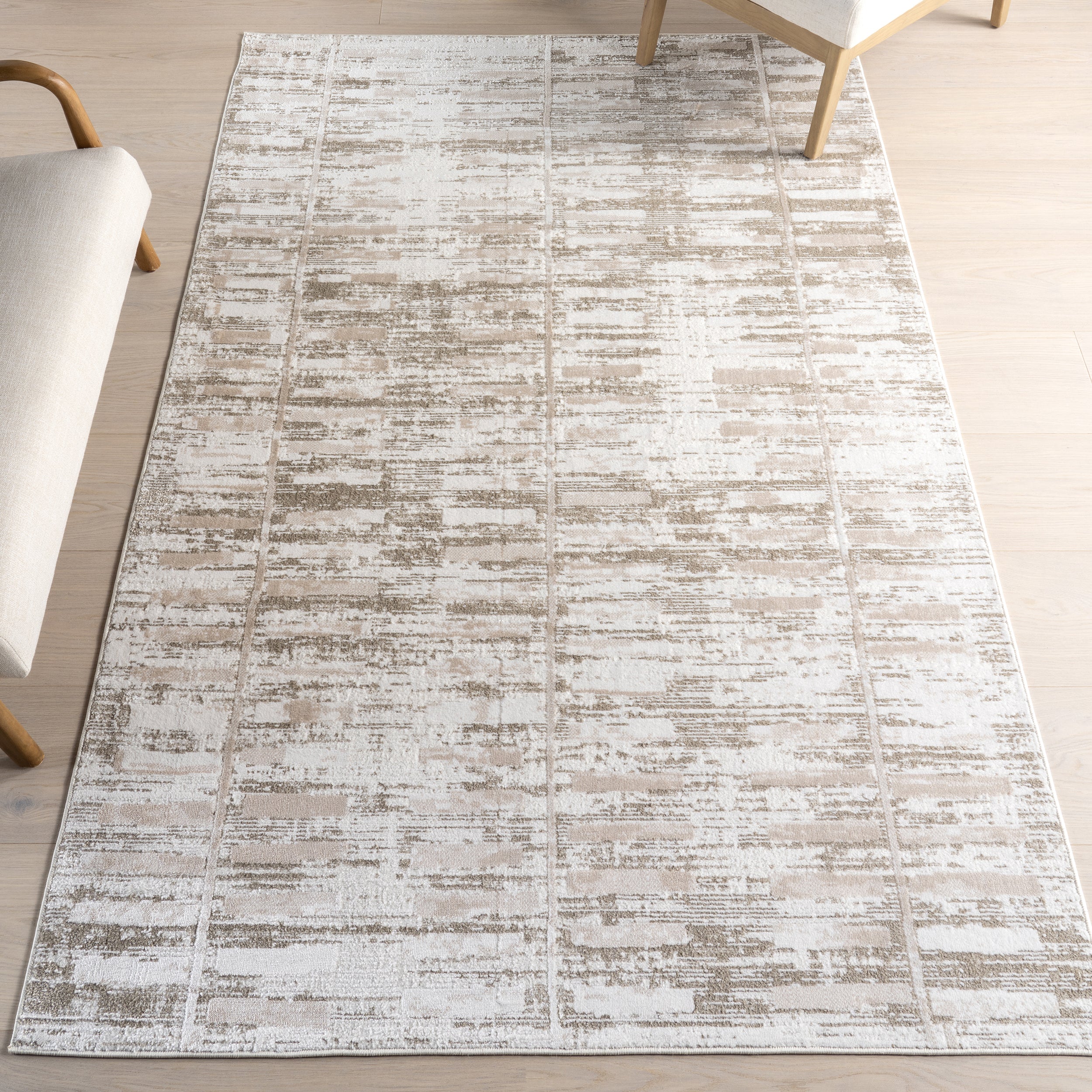 Cambria Geometric Machine Washable Area Rug - Image 2