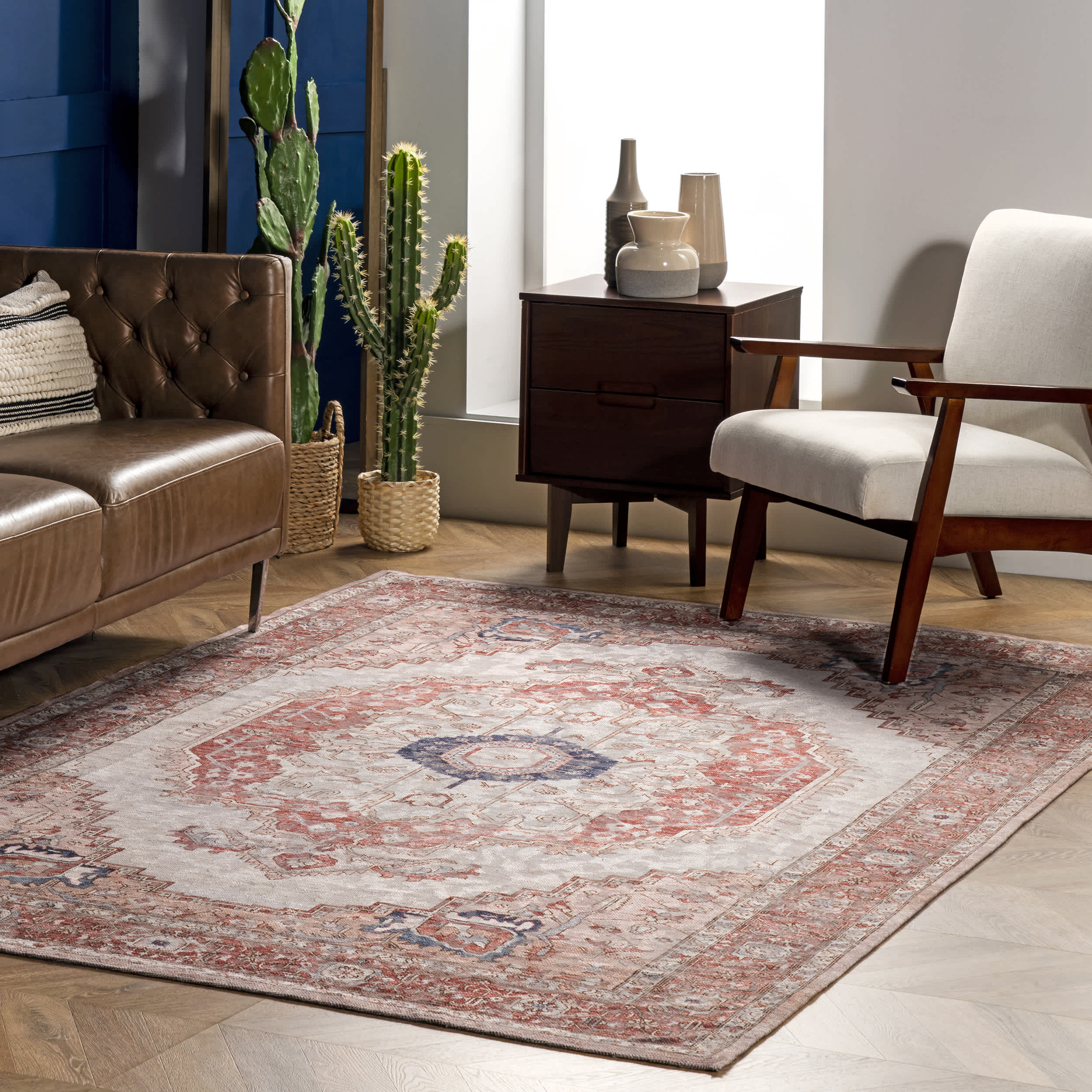 Polly Traditional Medallion Area Rug - Image 2