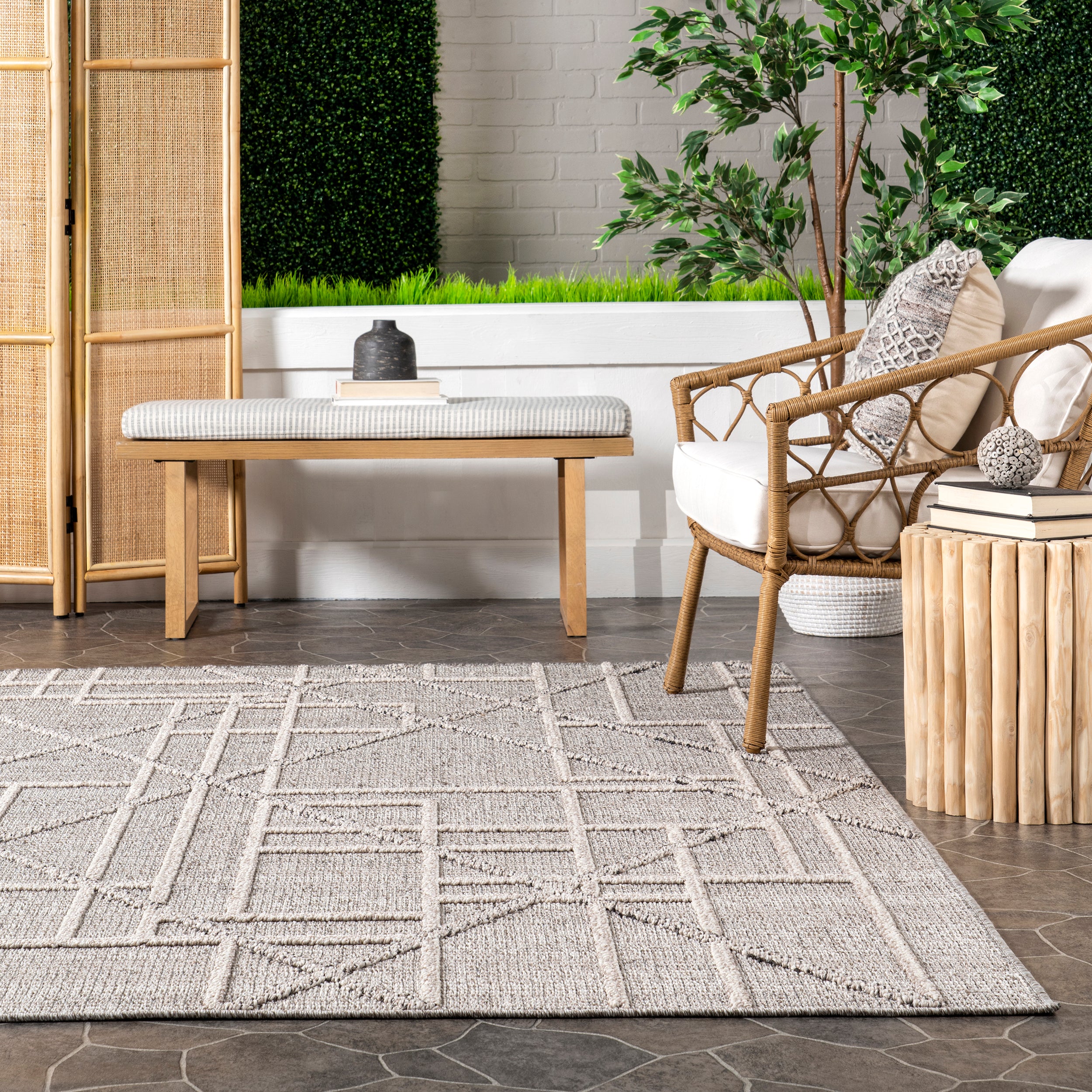 Crissy Contemporary High-Low Indoor/Outdoor Area Rug - Image 8