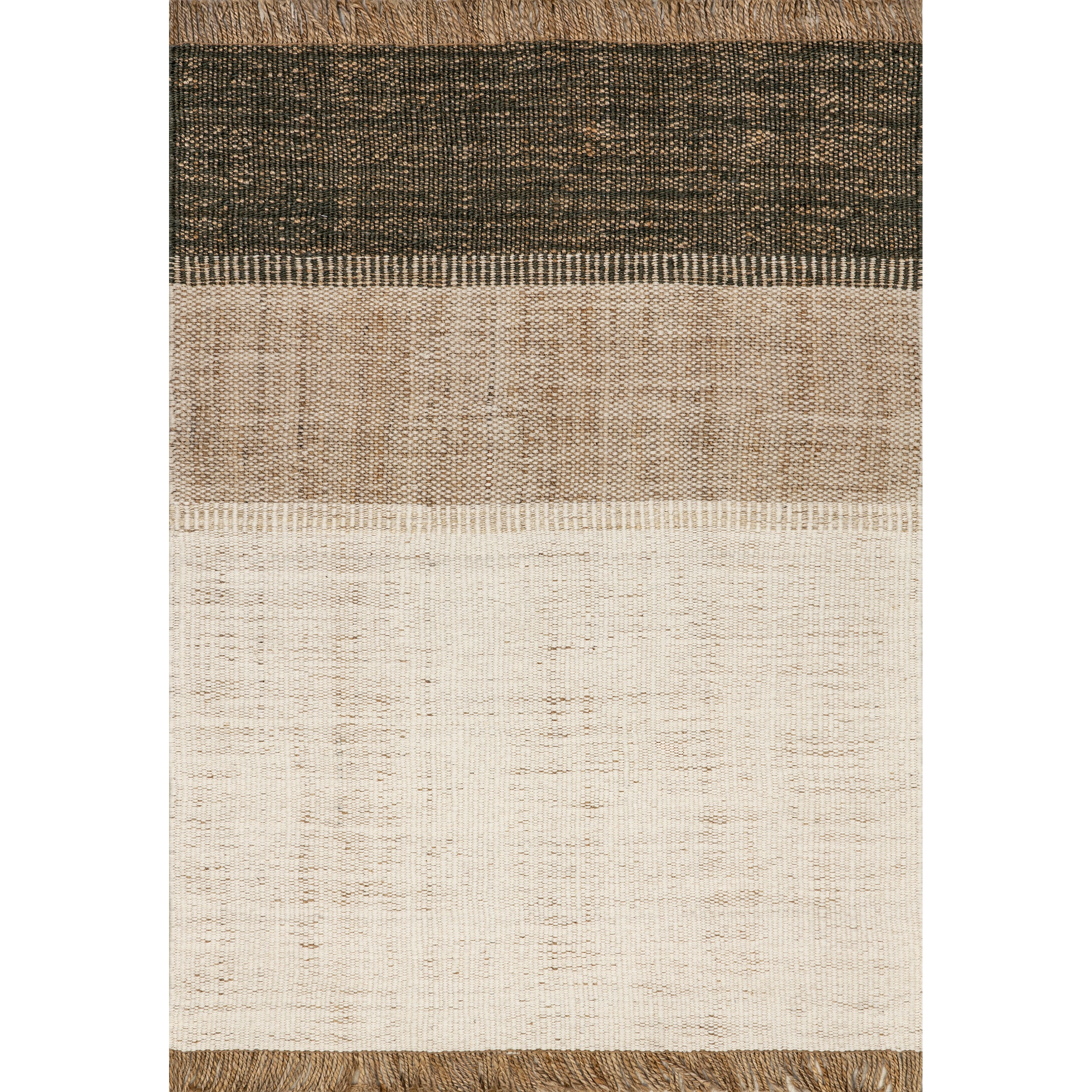 Nanala Bold Striped Jute Tasseled Area Rug - Image 10