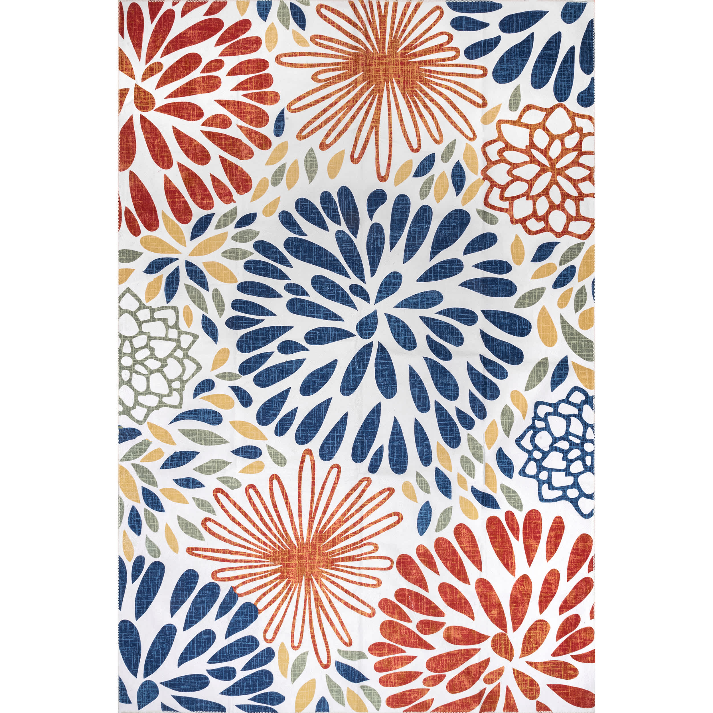 McEwen Bohemian Floral Machine Washable Area Rug