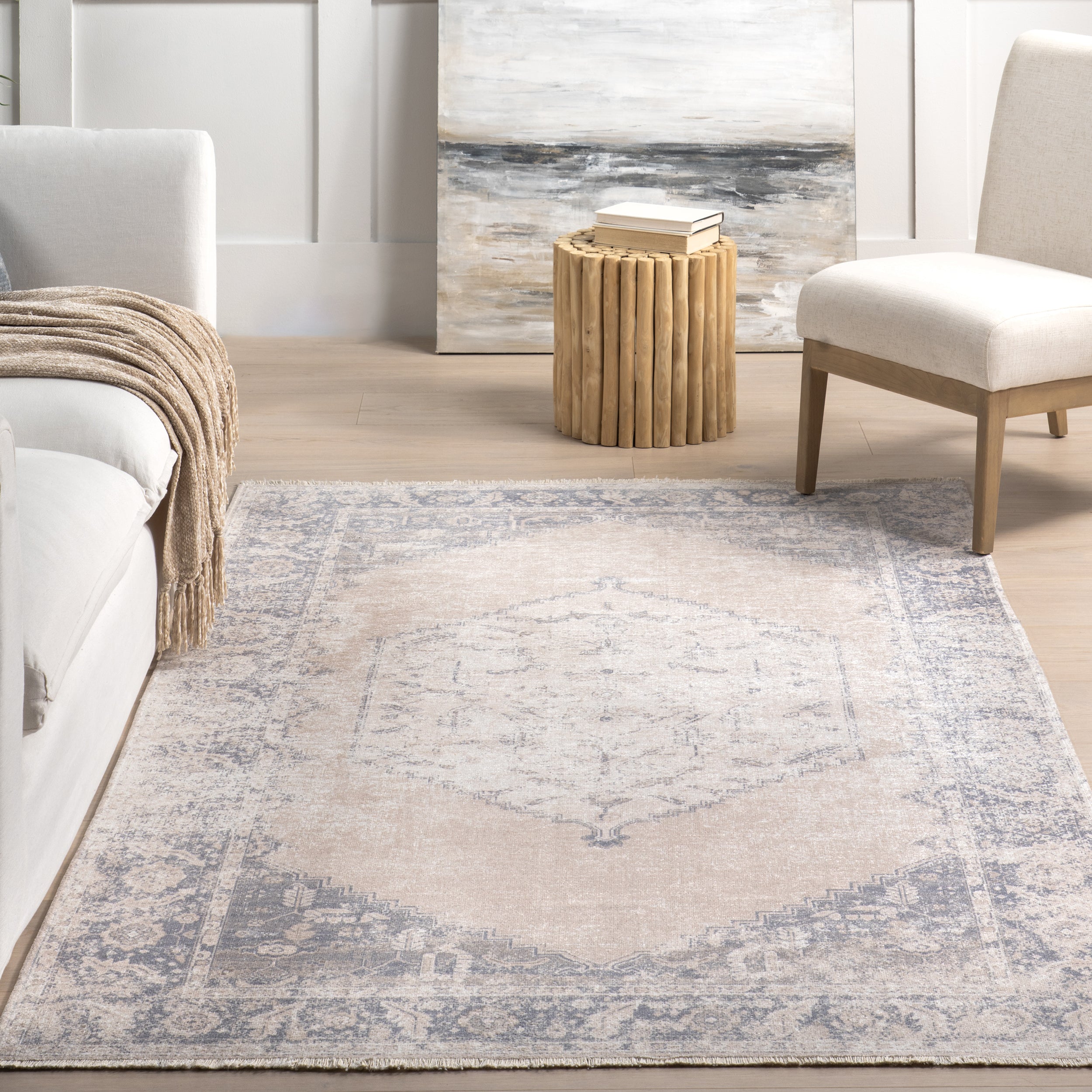 Sol SpinClean Medallion Machine Washable Area Rug - Image 8