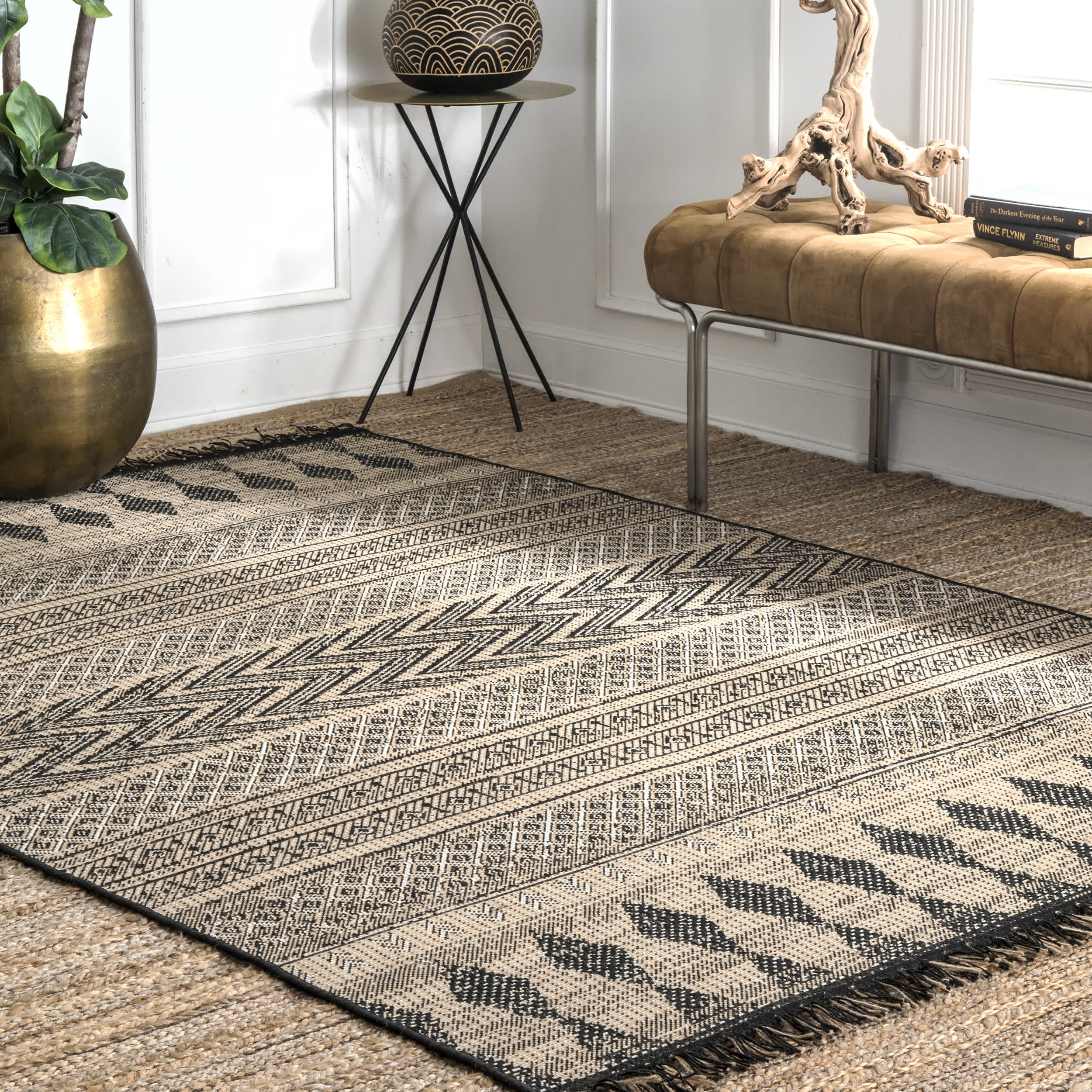 Indoor/Outdoor Modern Aztec Nicki Area Rug - Image 2