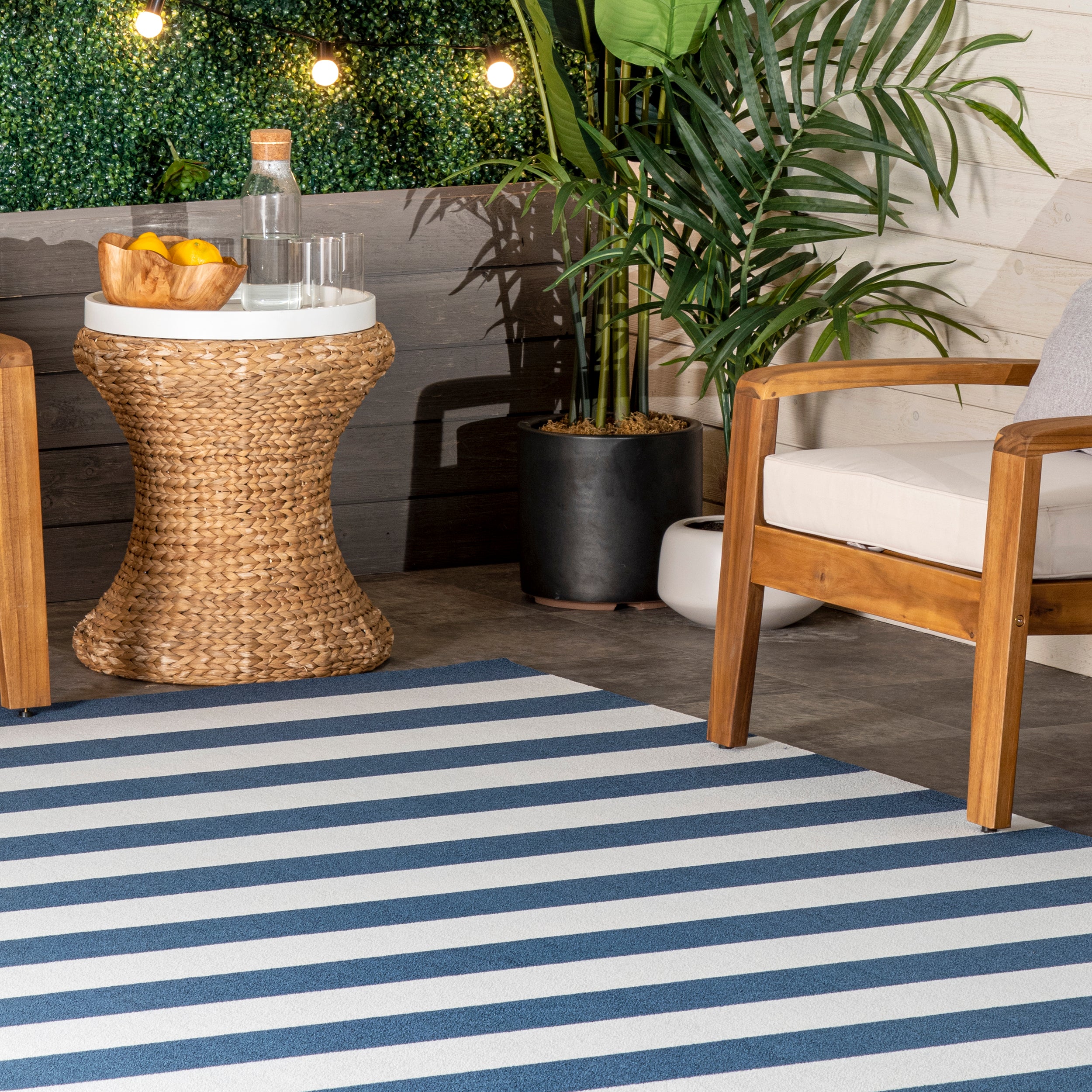 Christa Striped Indoor/Outdoor Area Rug - Image 9
