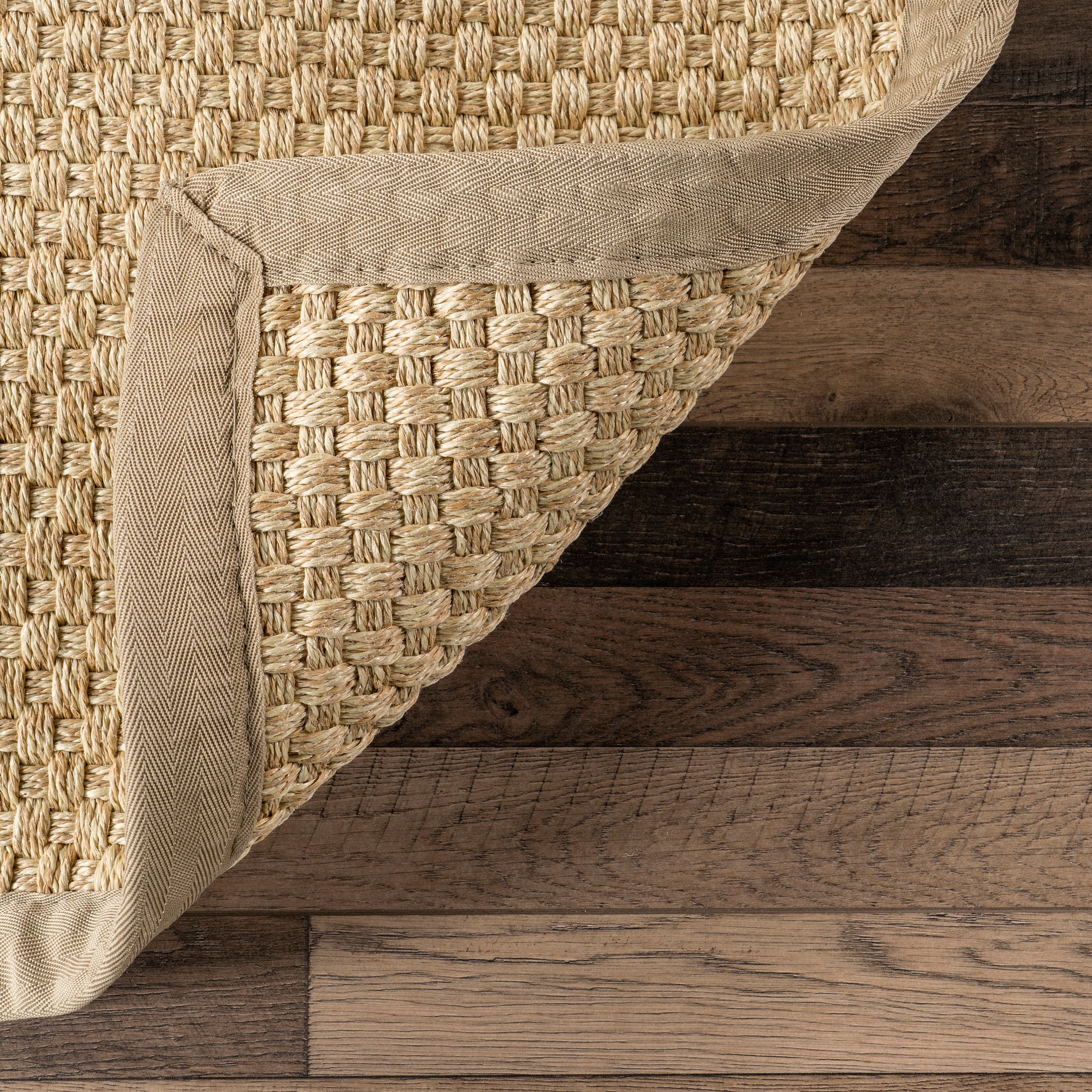 Meena Faux Seagrass Bordered Indoor/Outdoor Area Rug - Image 7
