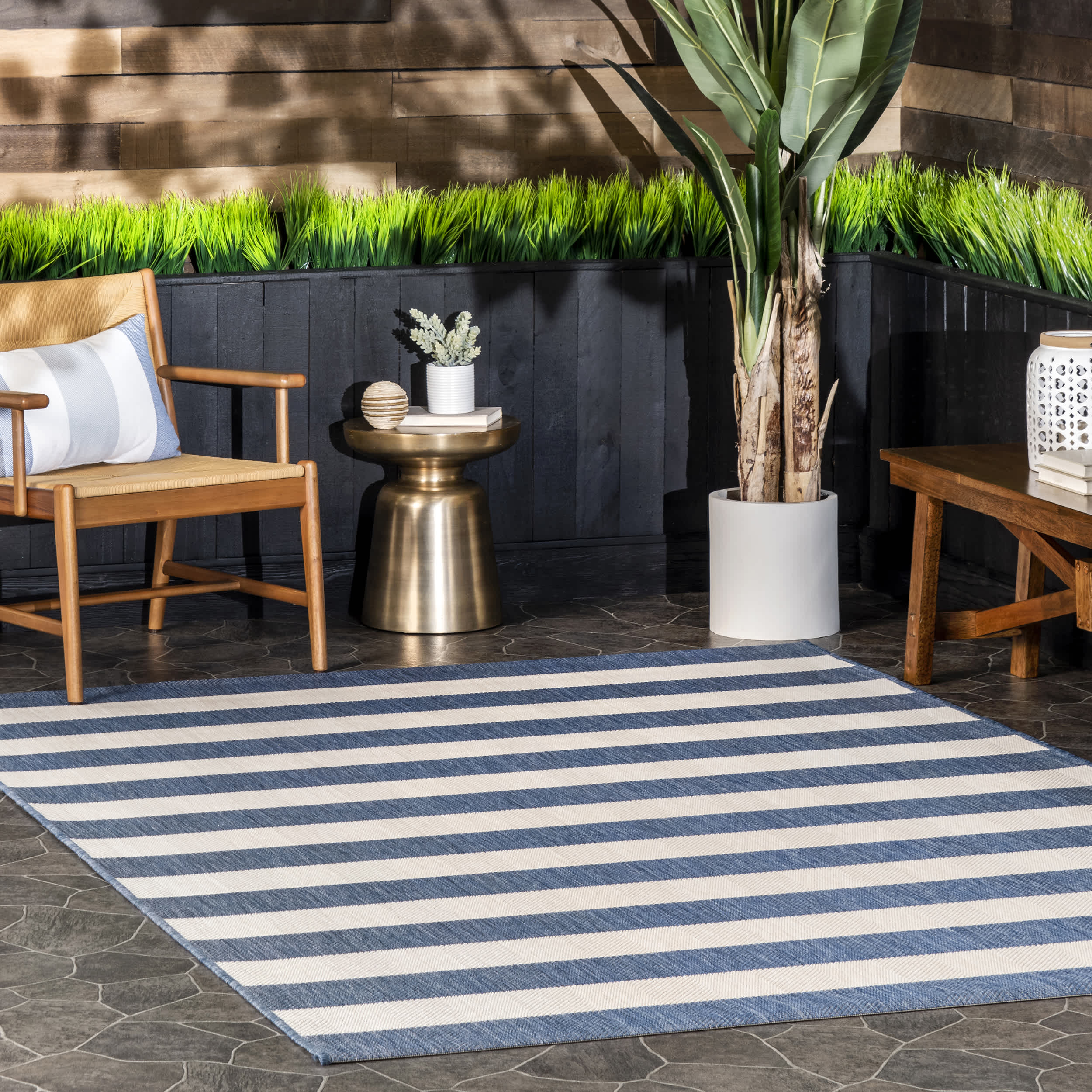 Alexis Striped Indoor/Outdoor Area Rug - Image 12