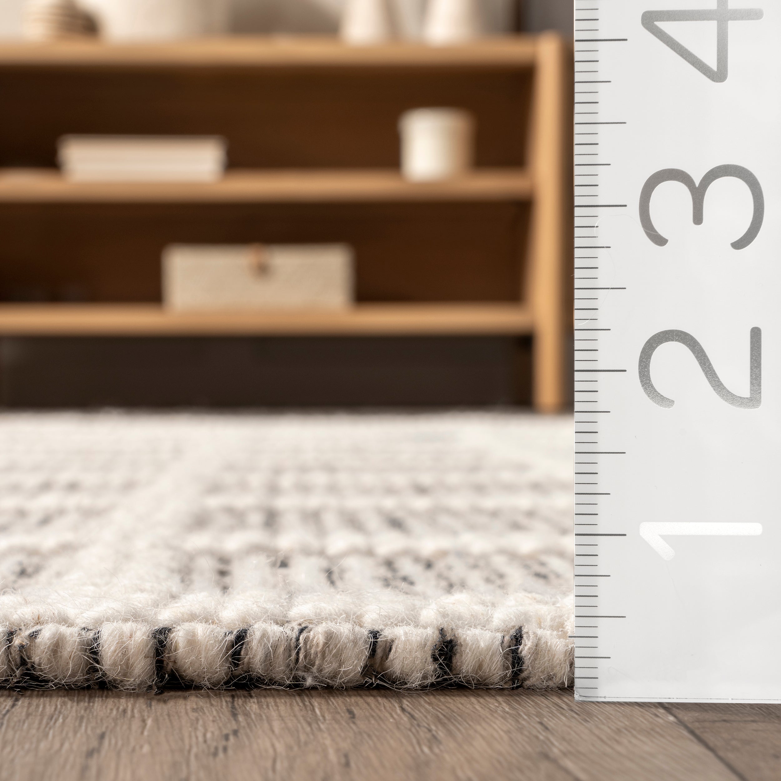 Huia Casual Striped Wool Blend Tassel Area Rug - Image 3