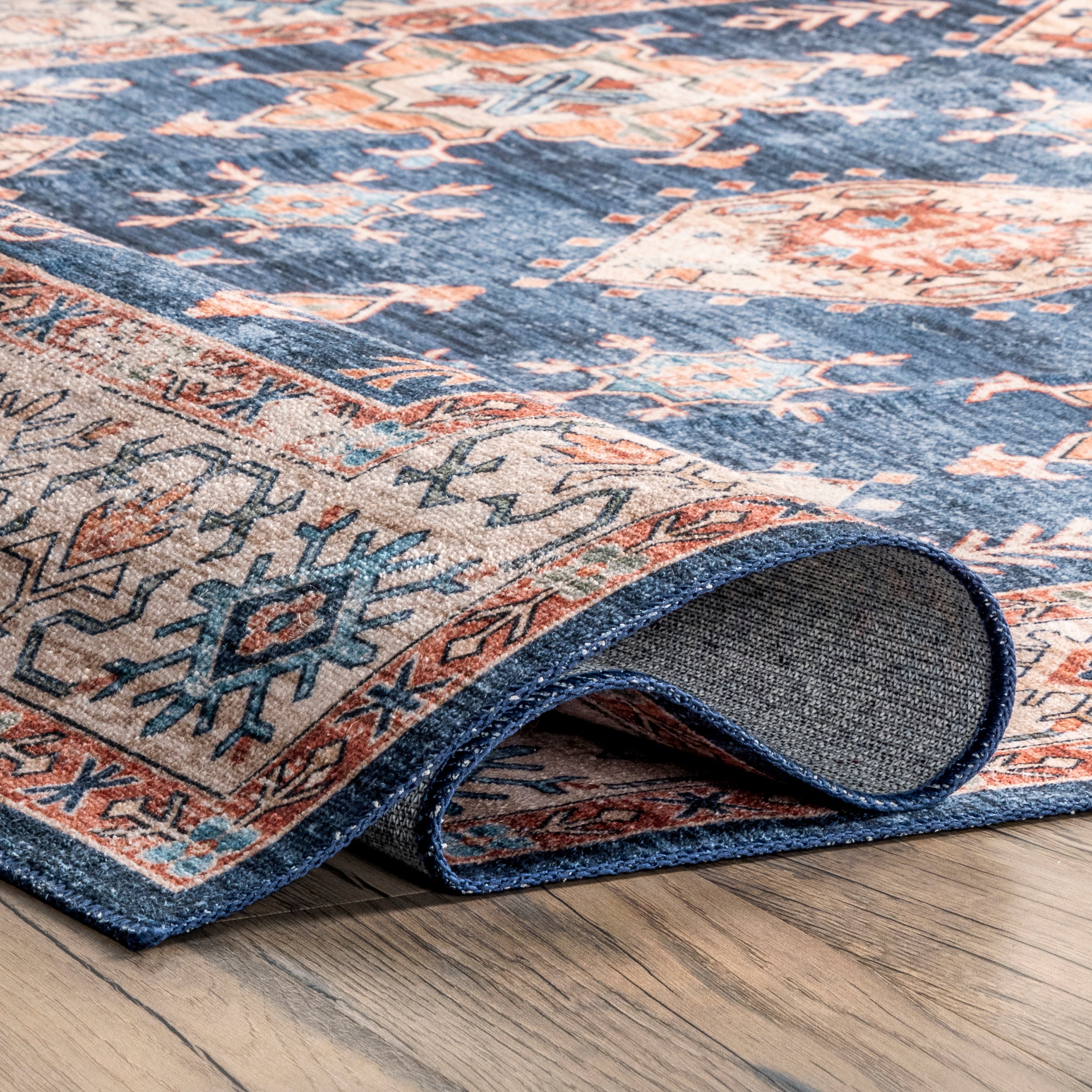 Finley Machine Washable Vintage Distressed Area Rug - Image 15