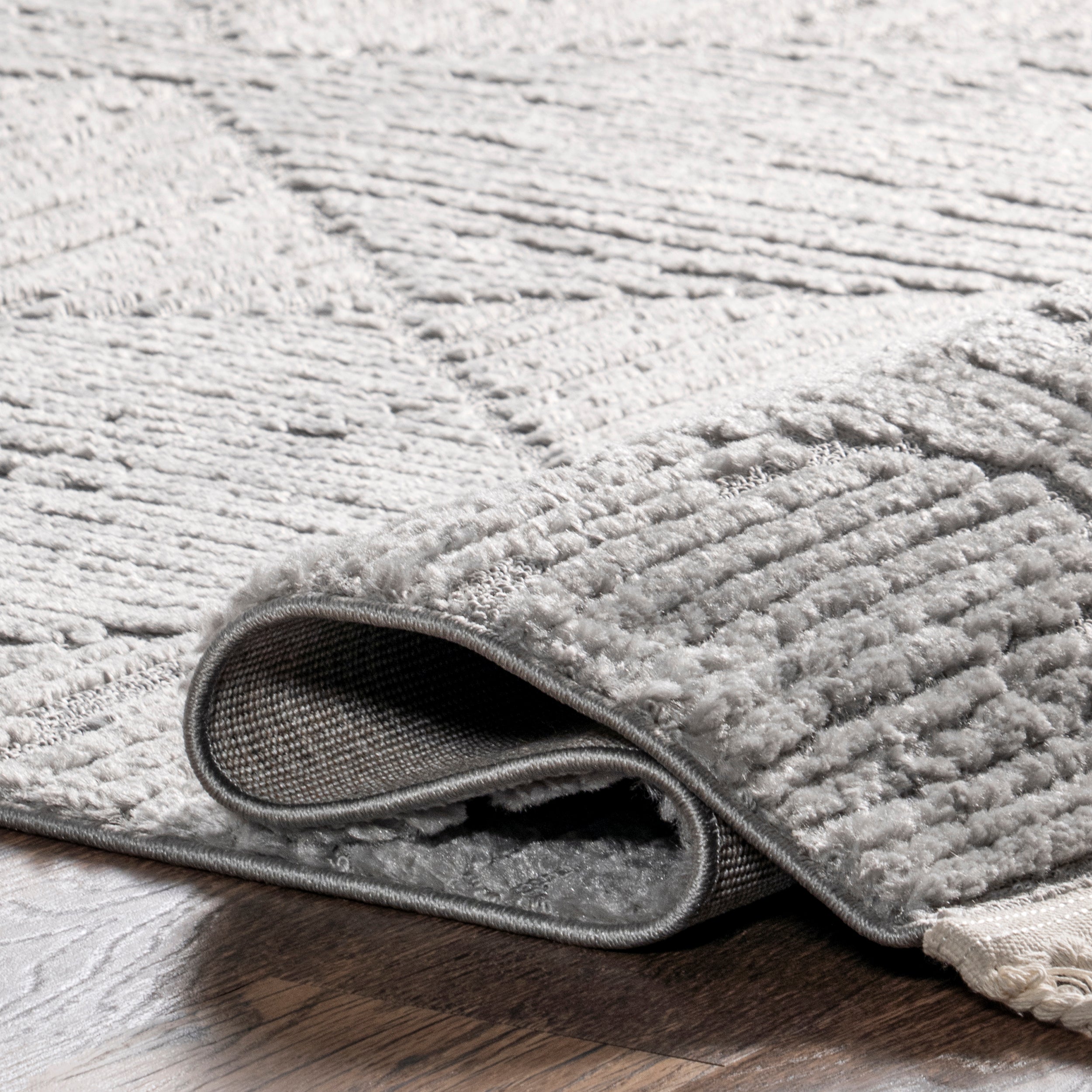 Kerry Textured Geometric Tasseled Area Rug - Image 14