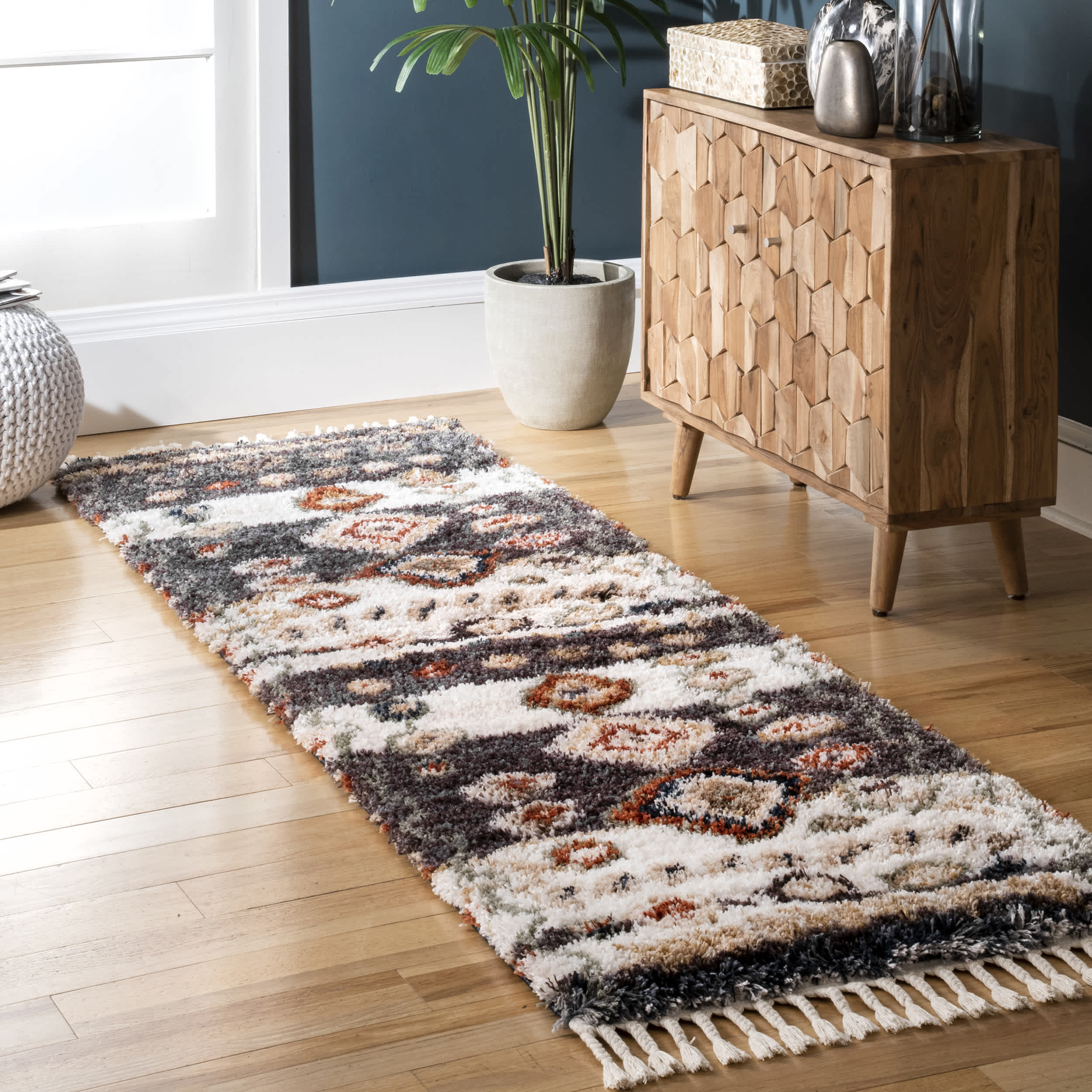 Southwestern Rosemarie Moroccan Tassel Shag Area Rug - Image 27