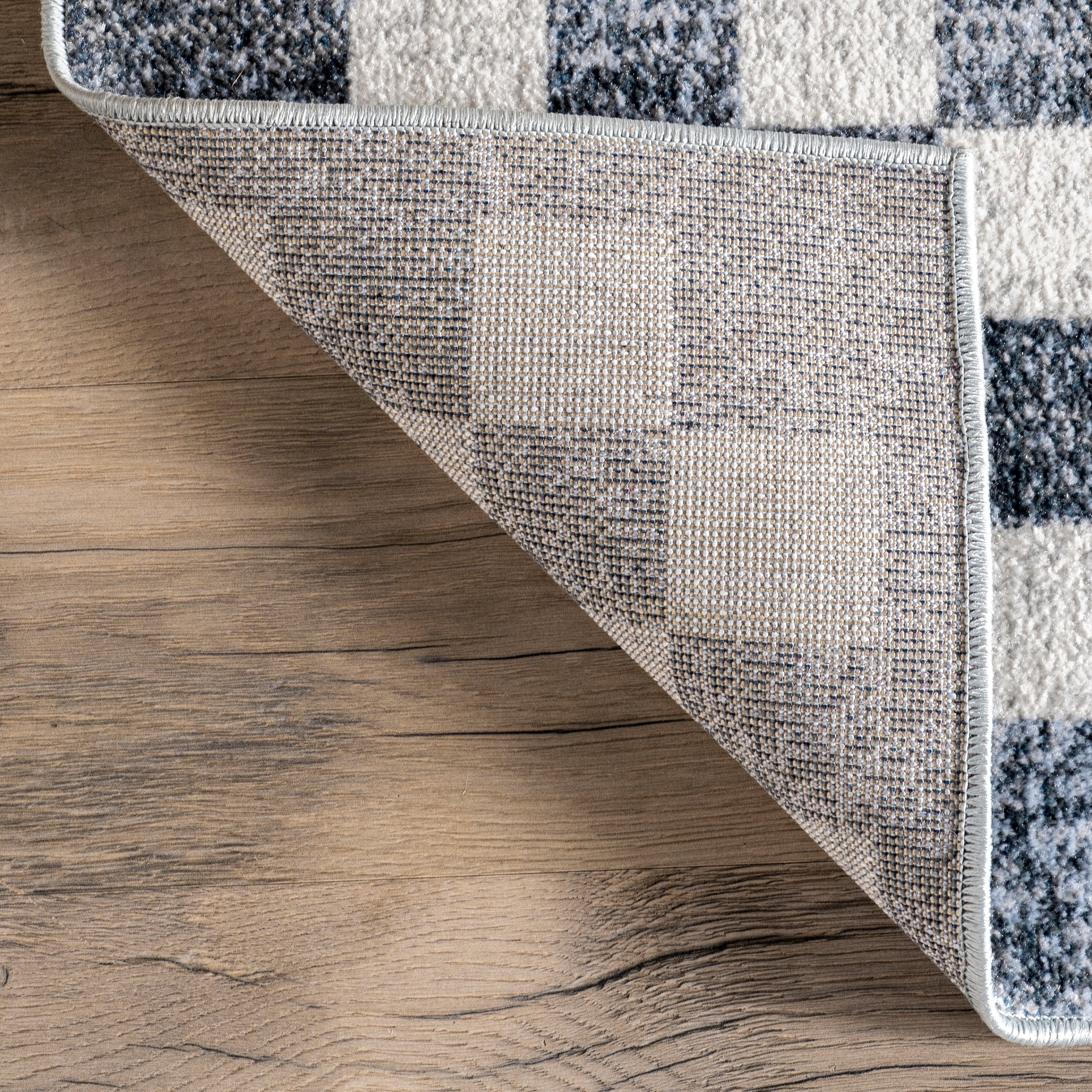 Ashanti Vintage Checkers Machine Washable Area Rug - Image 7
