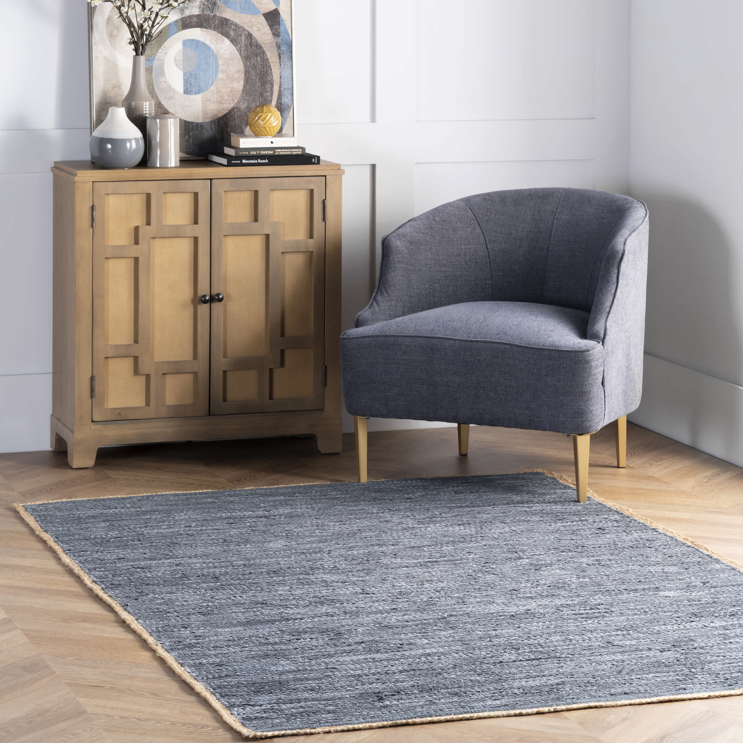 Sabby Hand Woven Leather Flatweave Area Rug - Image 8