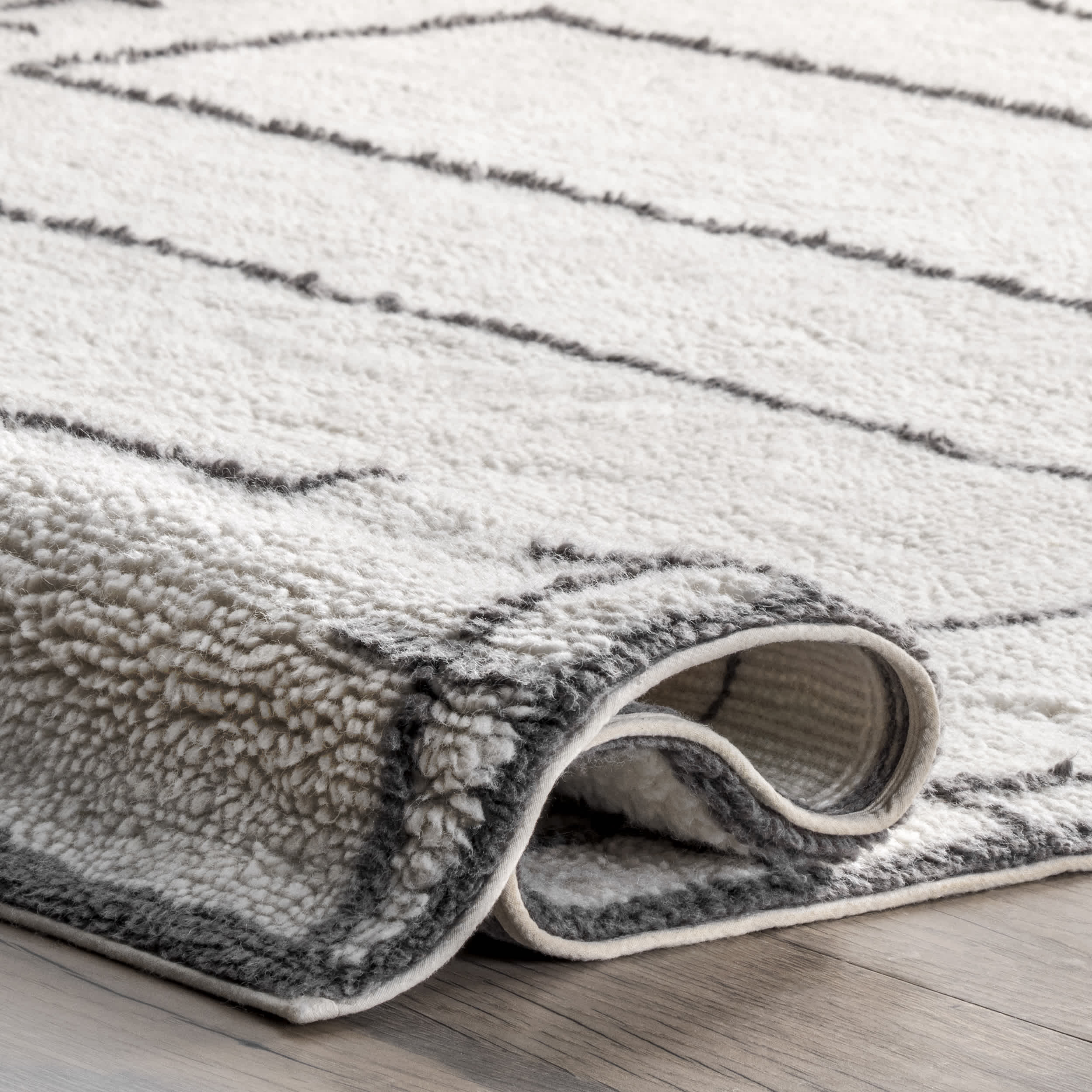 Isabella Machine Washable Wool Contemporary Geometric Area Rug - Image 4