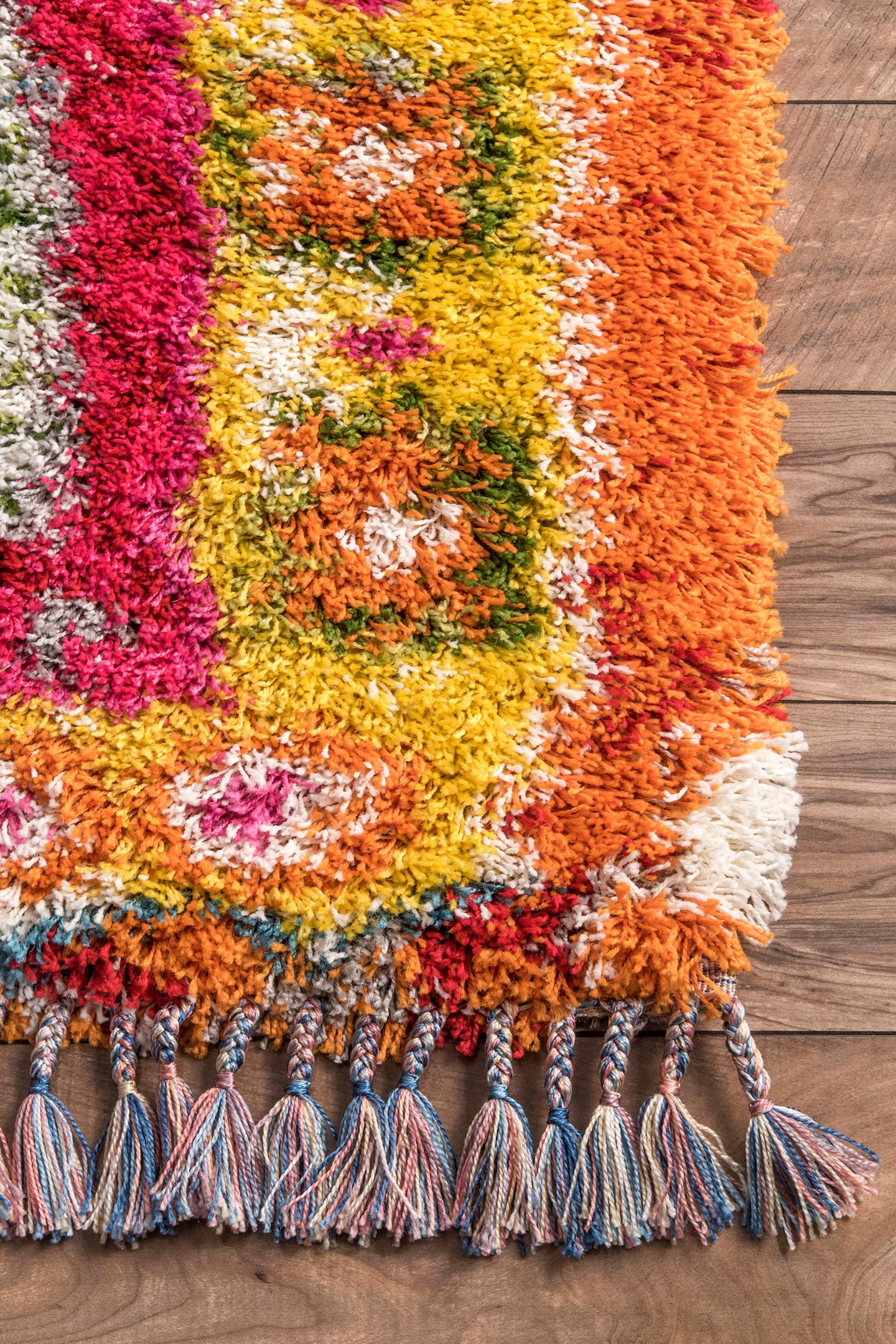 Shania Medallion Shaggy Area Rug - Image 3