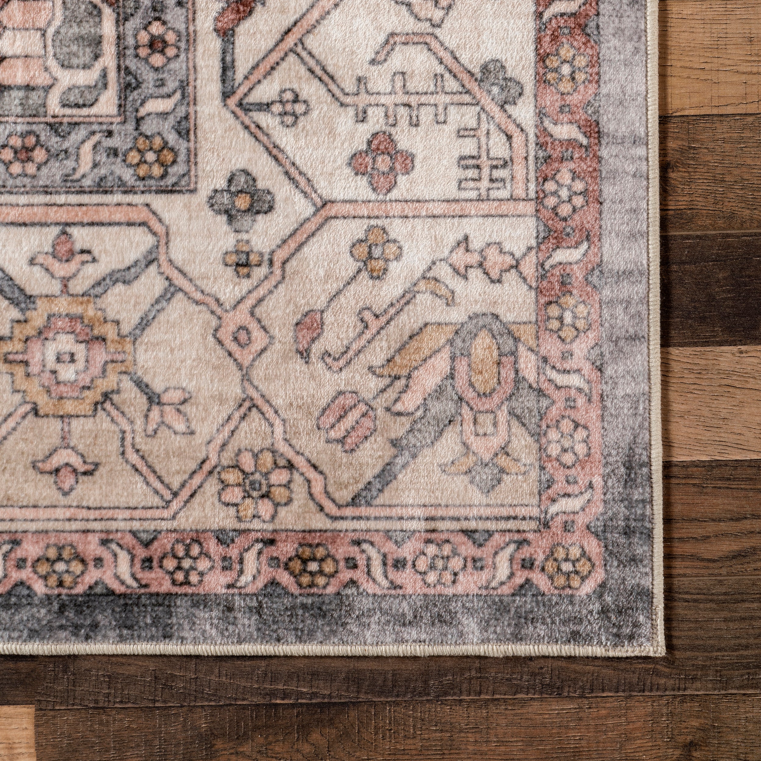 Jenise Traditional Medallion Machine Washable Area Rug - Image 5