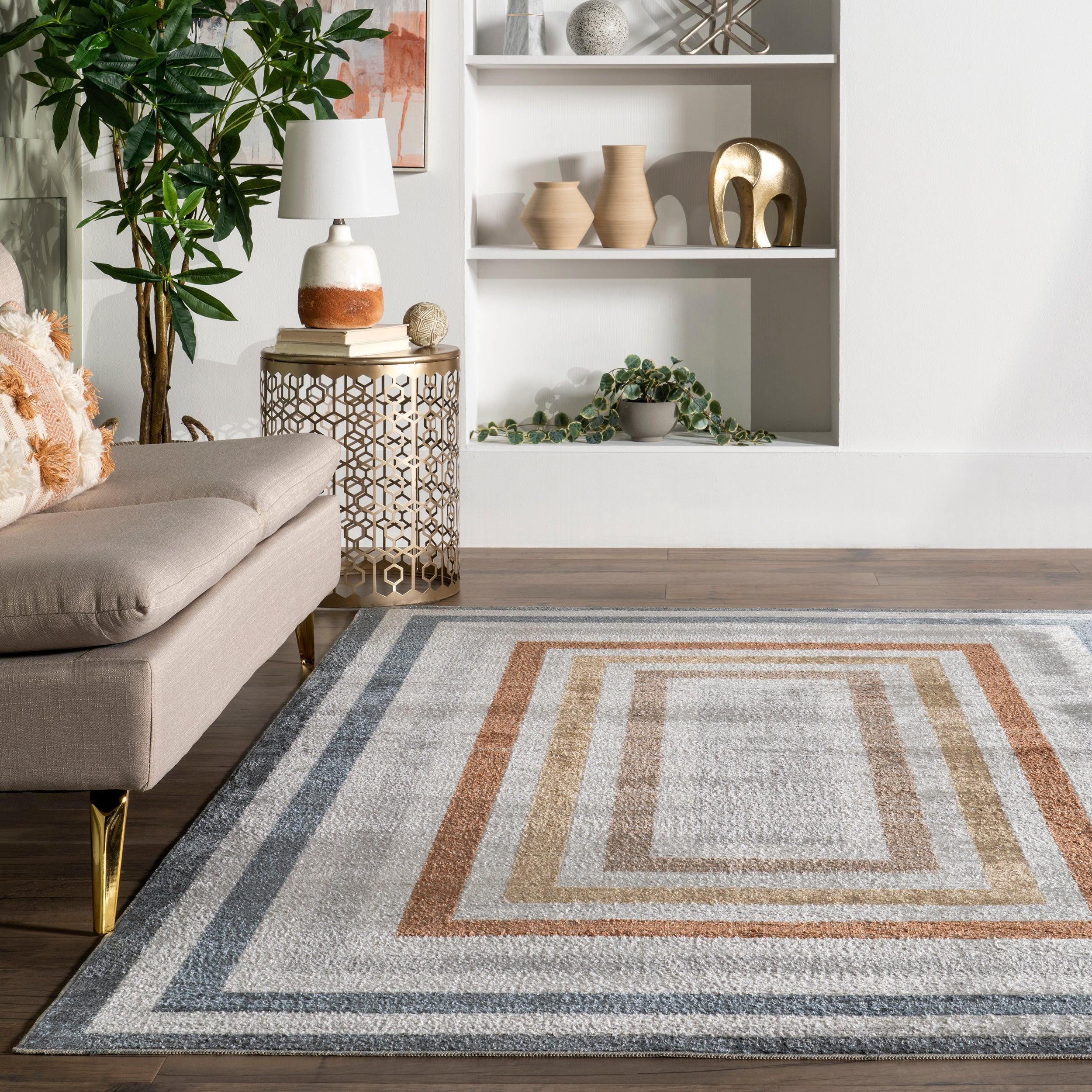 Aliénor Striped Machine Washable Area Rug - Image 8