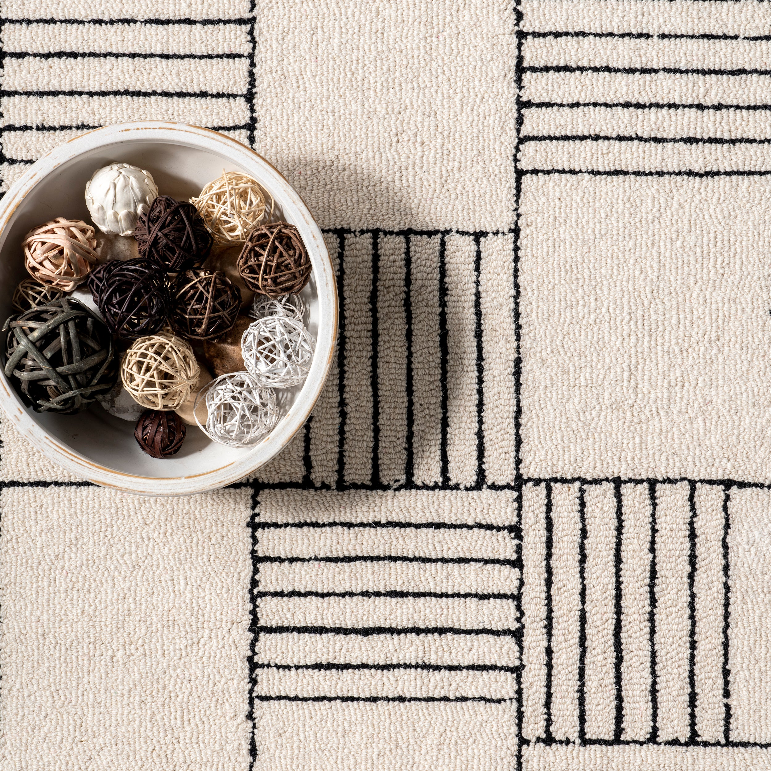 Danika Abstract Checkered Wool Area Rug - Image 6