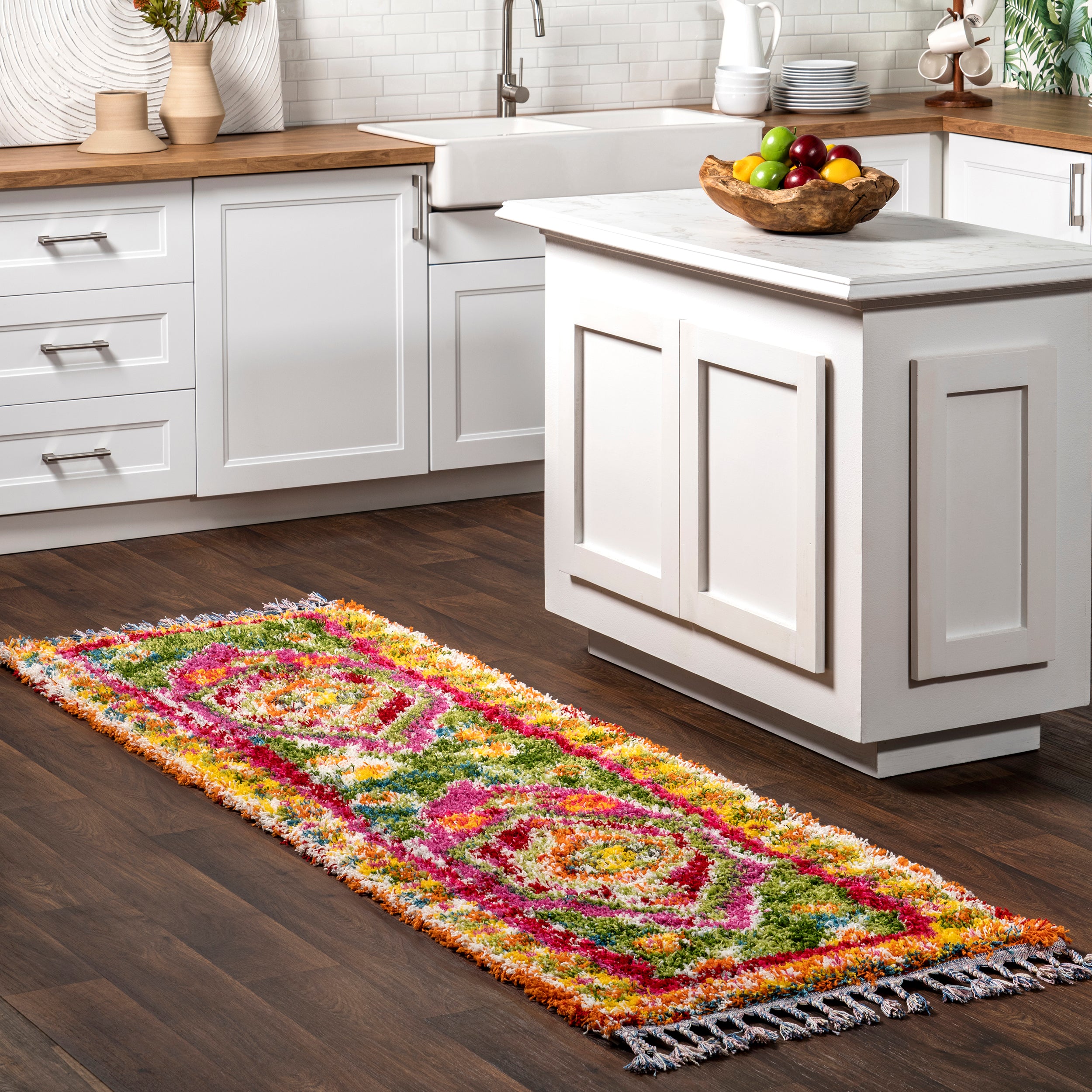 Shania Medallion Shaggy Area Rug - Image 5