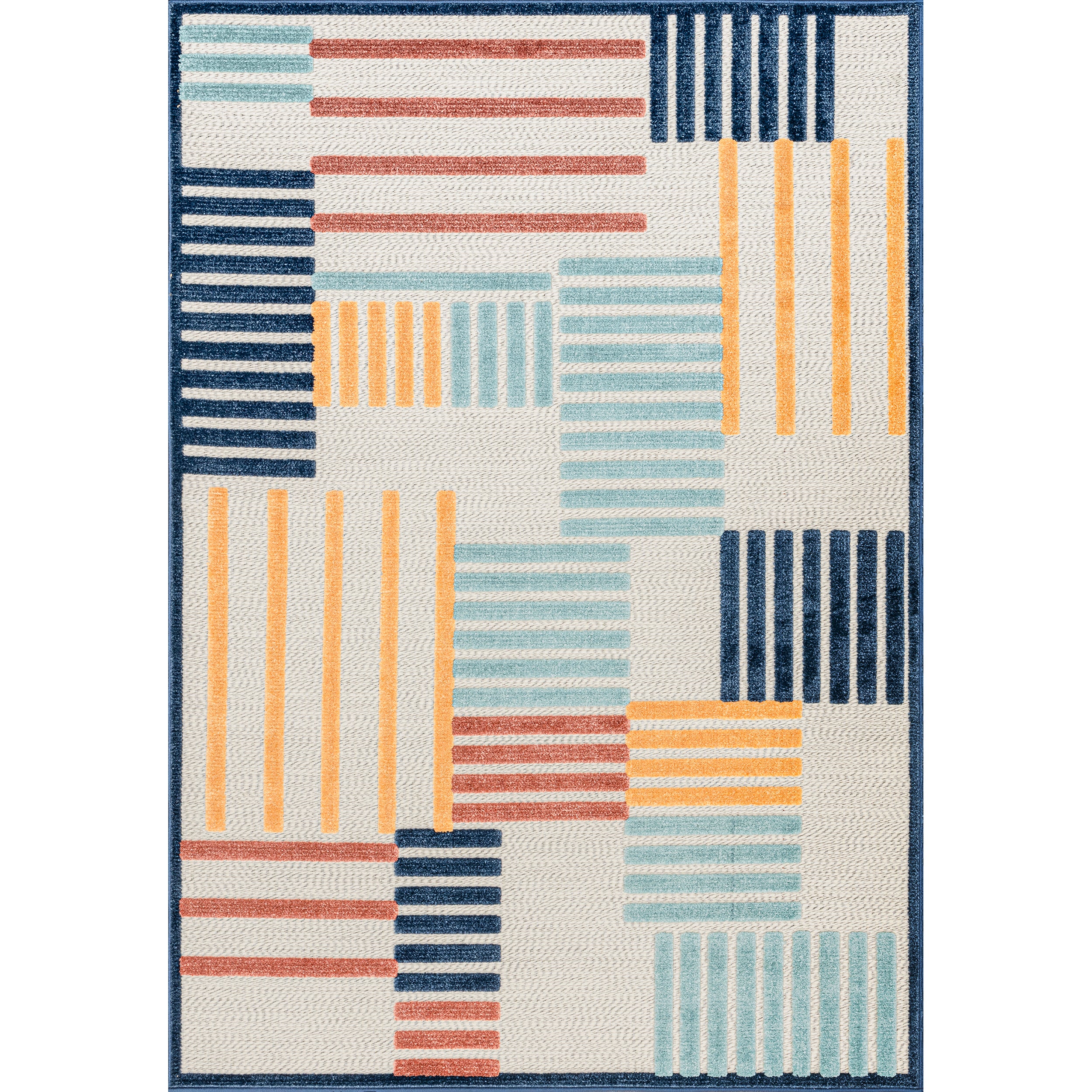 Enya High-Low Striped Indoor/Outdoor Area Rug
