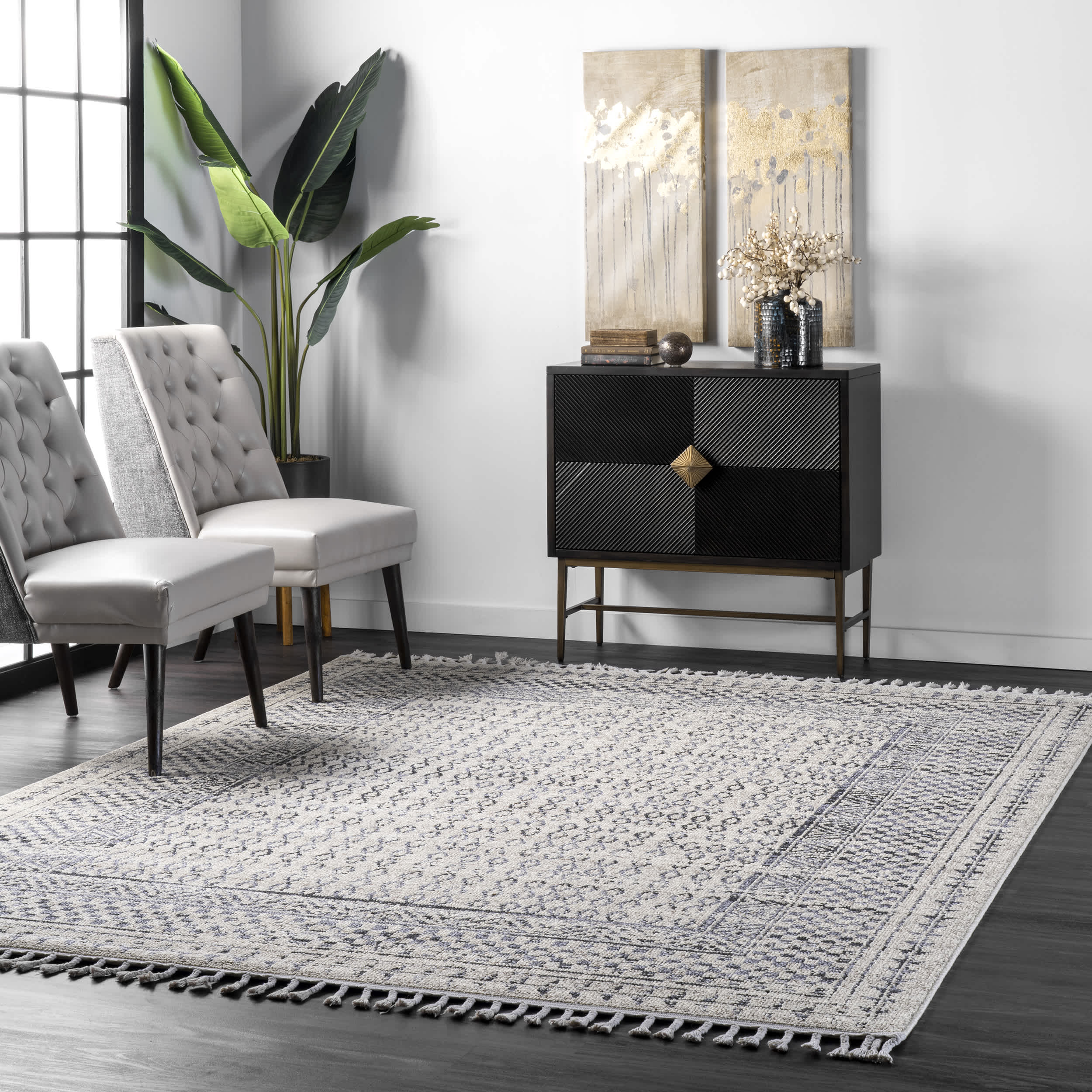 Claudia Diamond Tassel Area Rug - Image 2