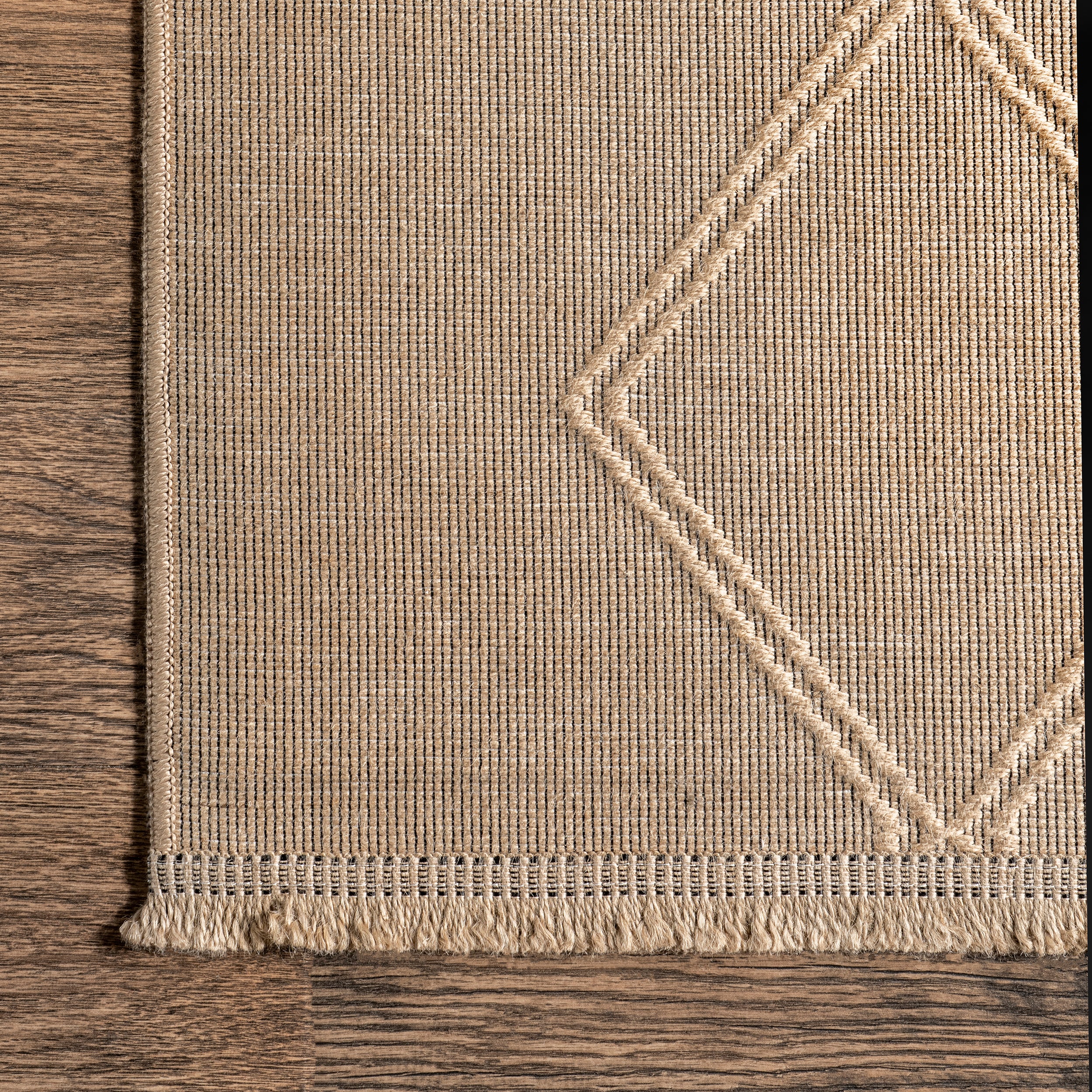 Diamond Trellis Jute Area Rug - Image 5