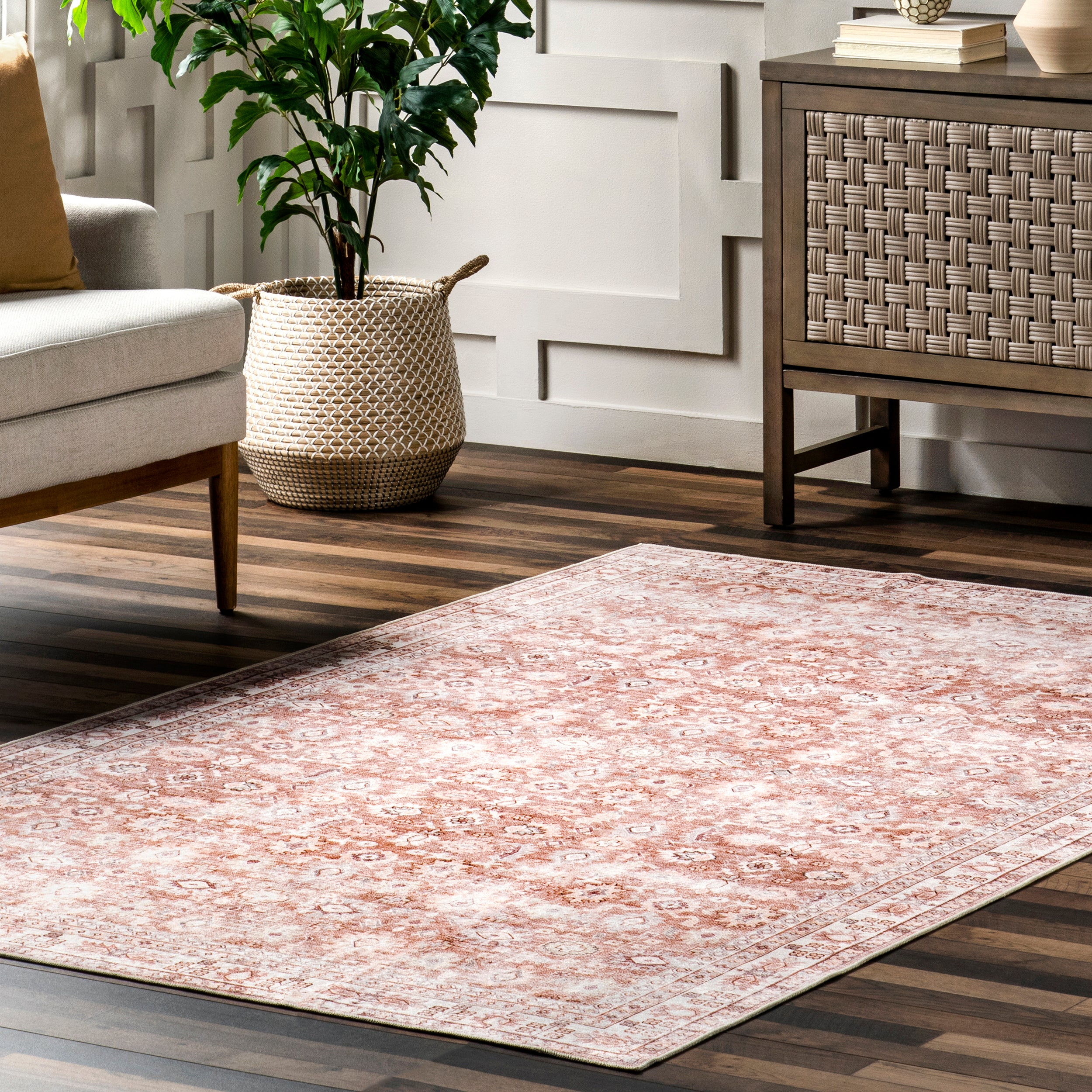 Sesilia Vintage Transitional Machine Washable Area Rug - Image 9