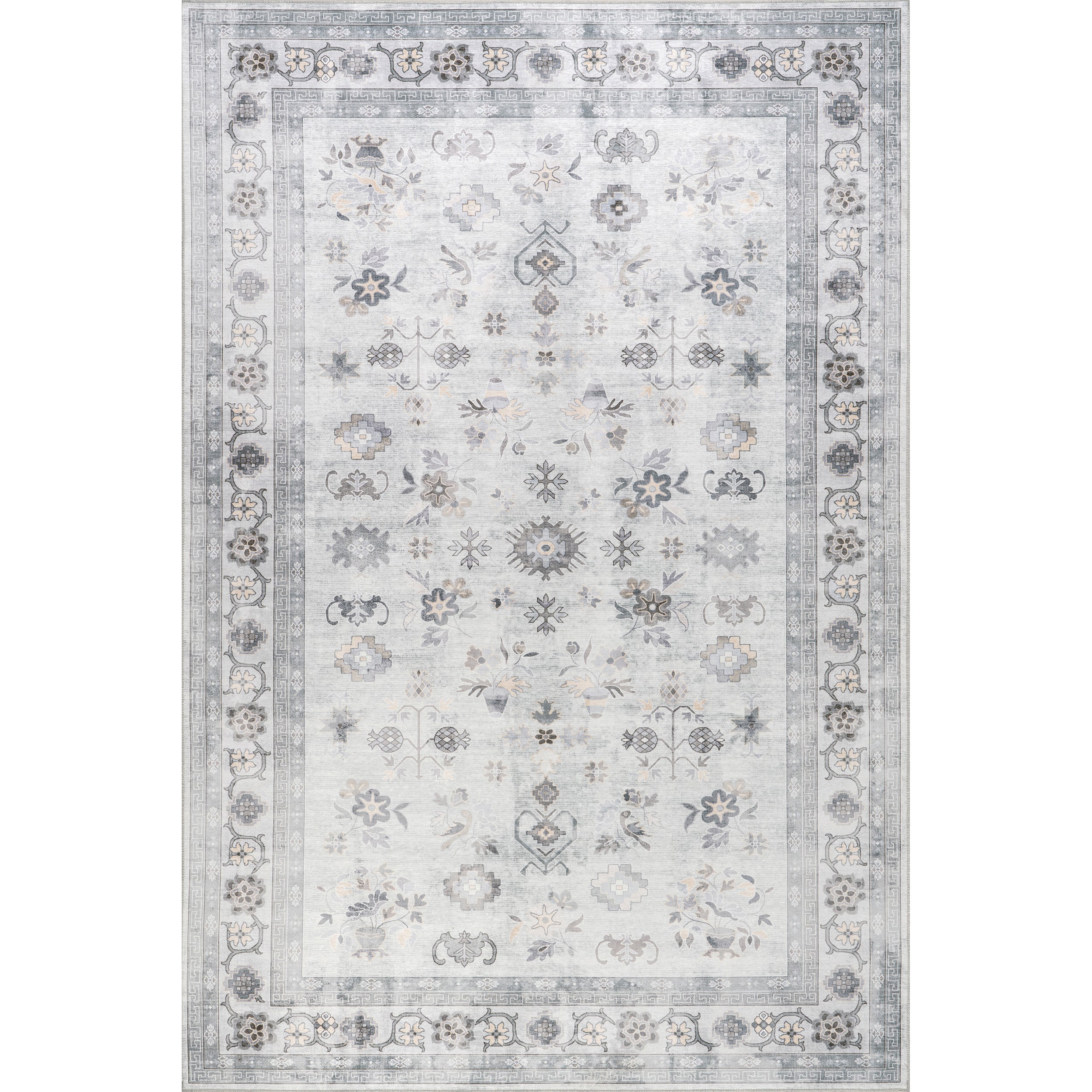 Verity SplashGuard Traditional Medallion Machine Washable Area Rug - Image 10