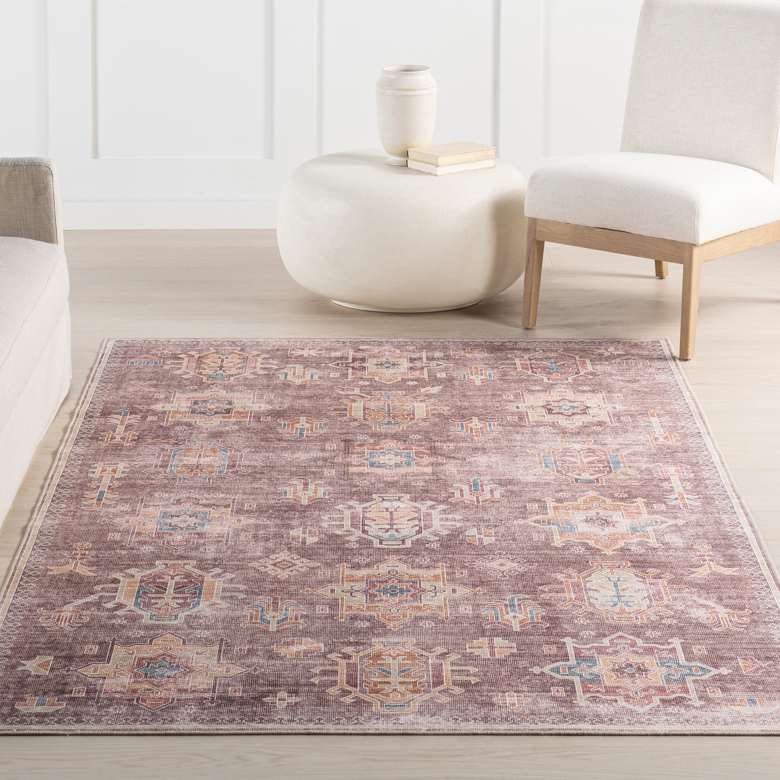 Philomena Medallion Spill Proof Machine Washable Area Rug - Image 9