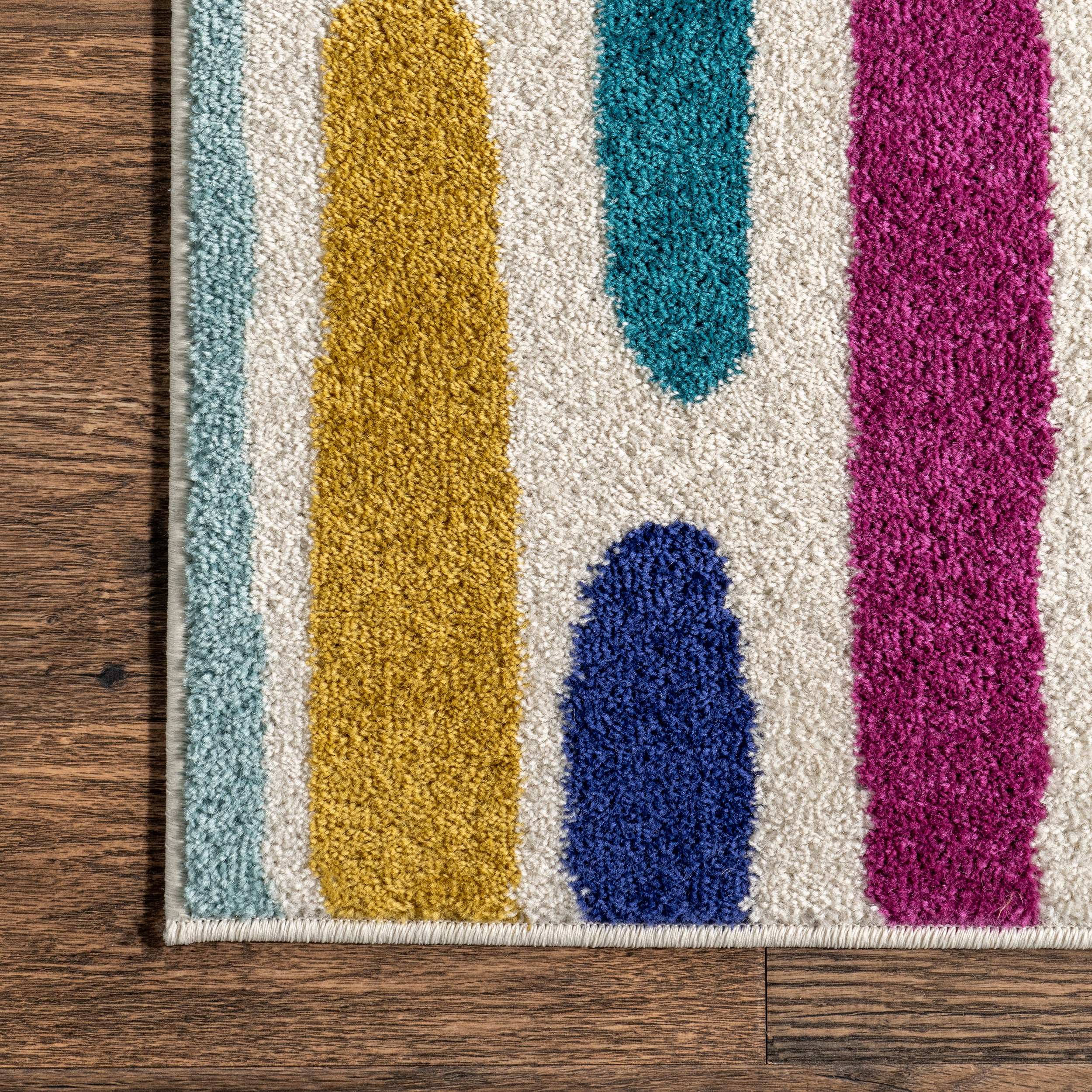 Thick Colorful Stripes Kids Area Rug - Image 5