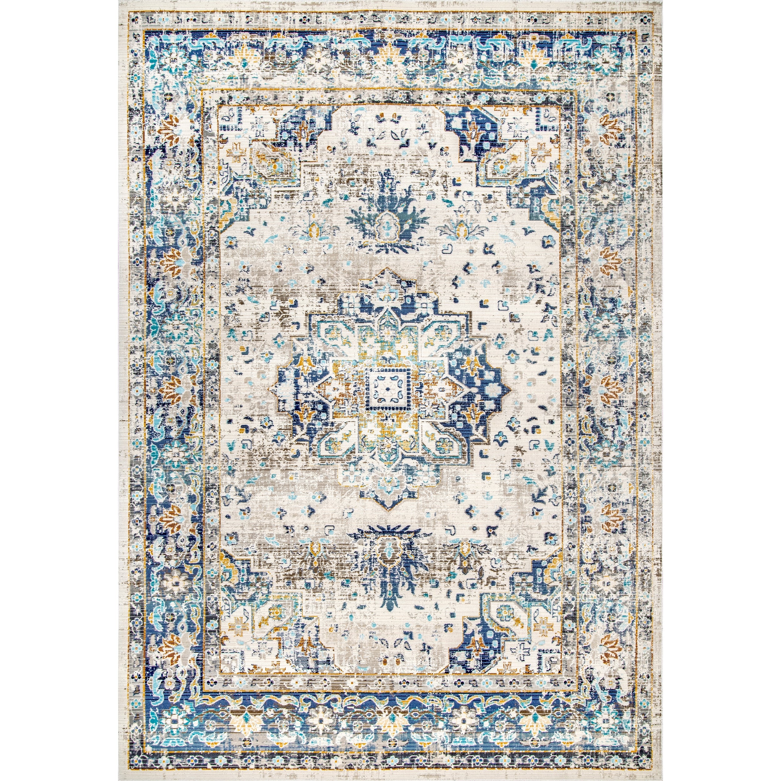 Ainsley Distressed Medallion Area Rug