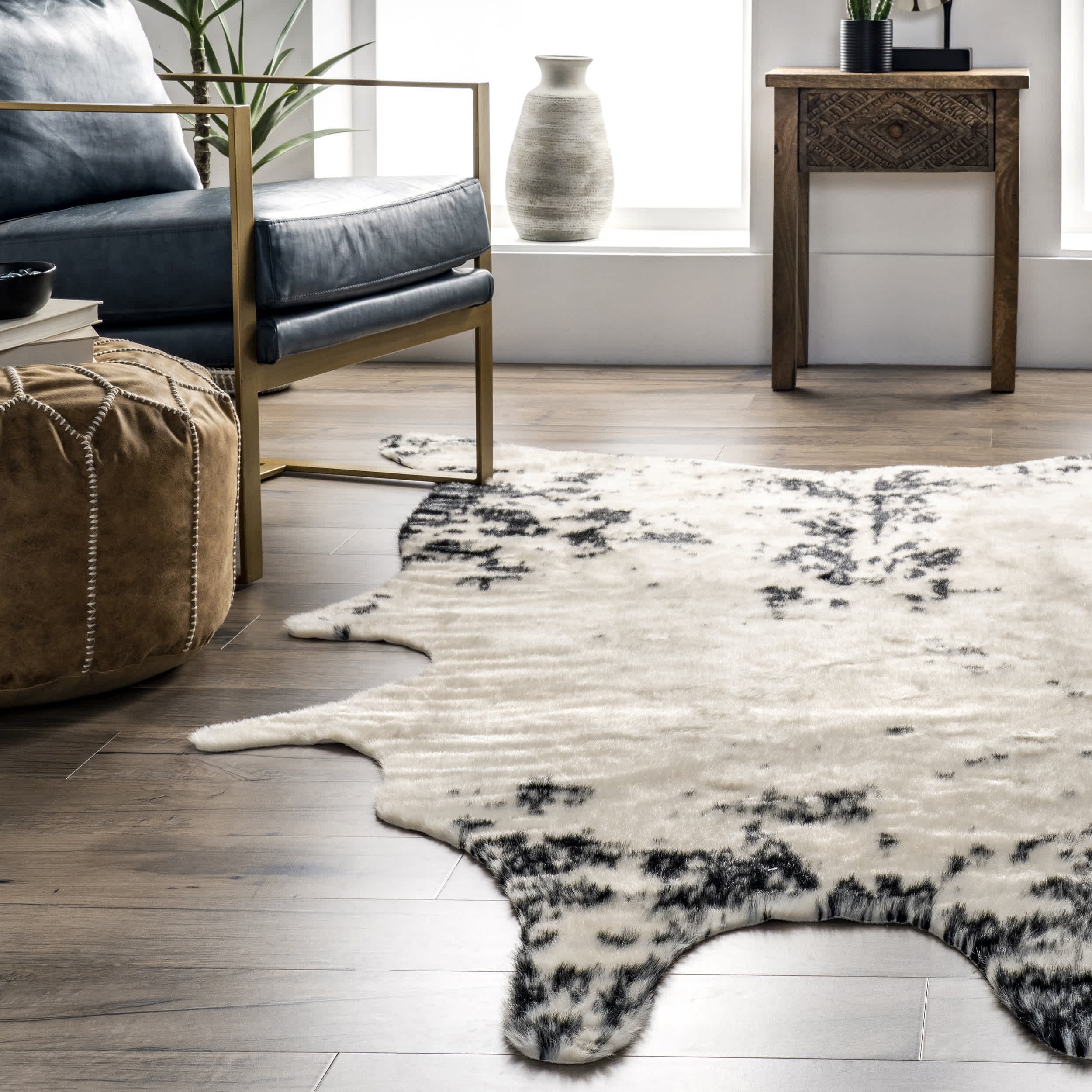 Faux Cowhide Washable Area Rug - Image 27