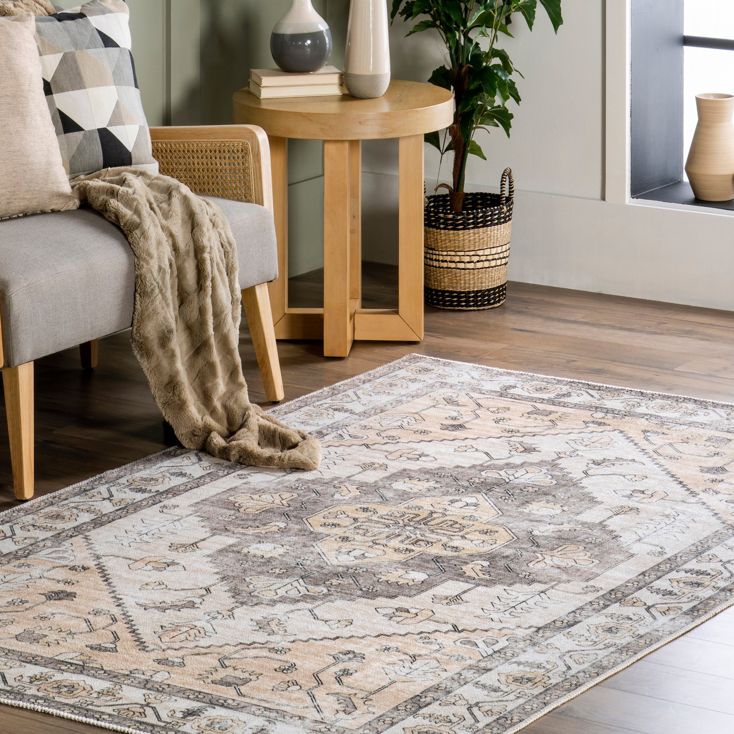 Autumn Vintage Machine Washable Area Rug - Image 9