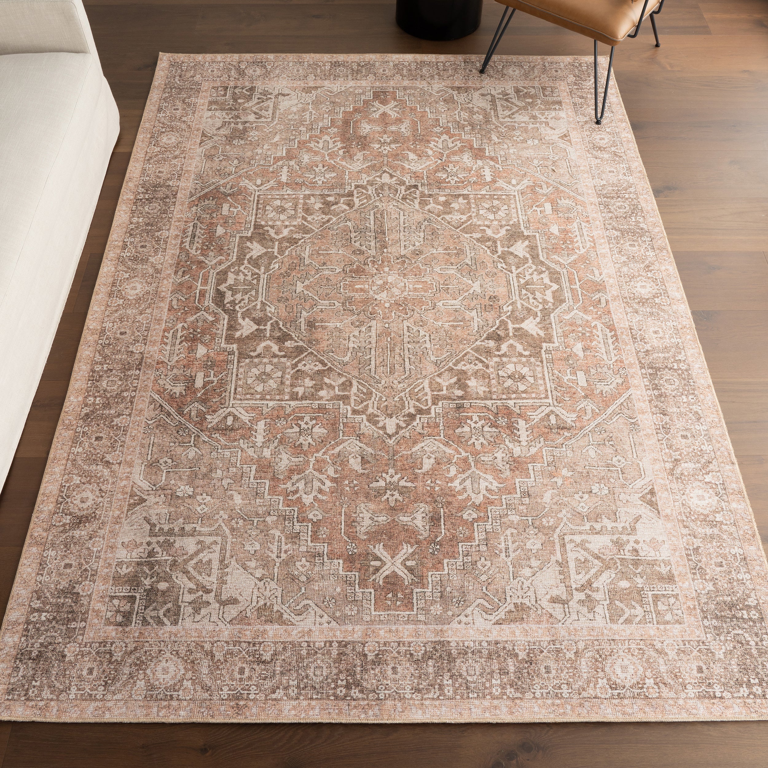Hillstone Collection Mariposa Traditional Vintage Medallion Area Rug - Image 2
