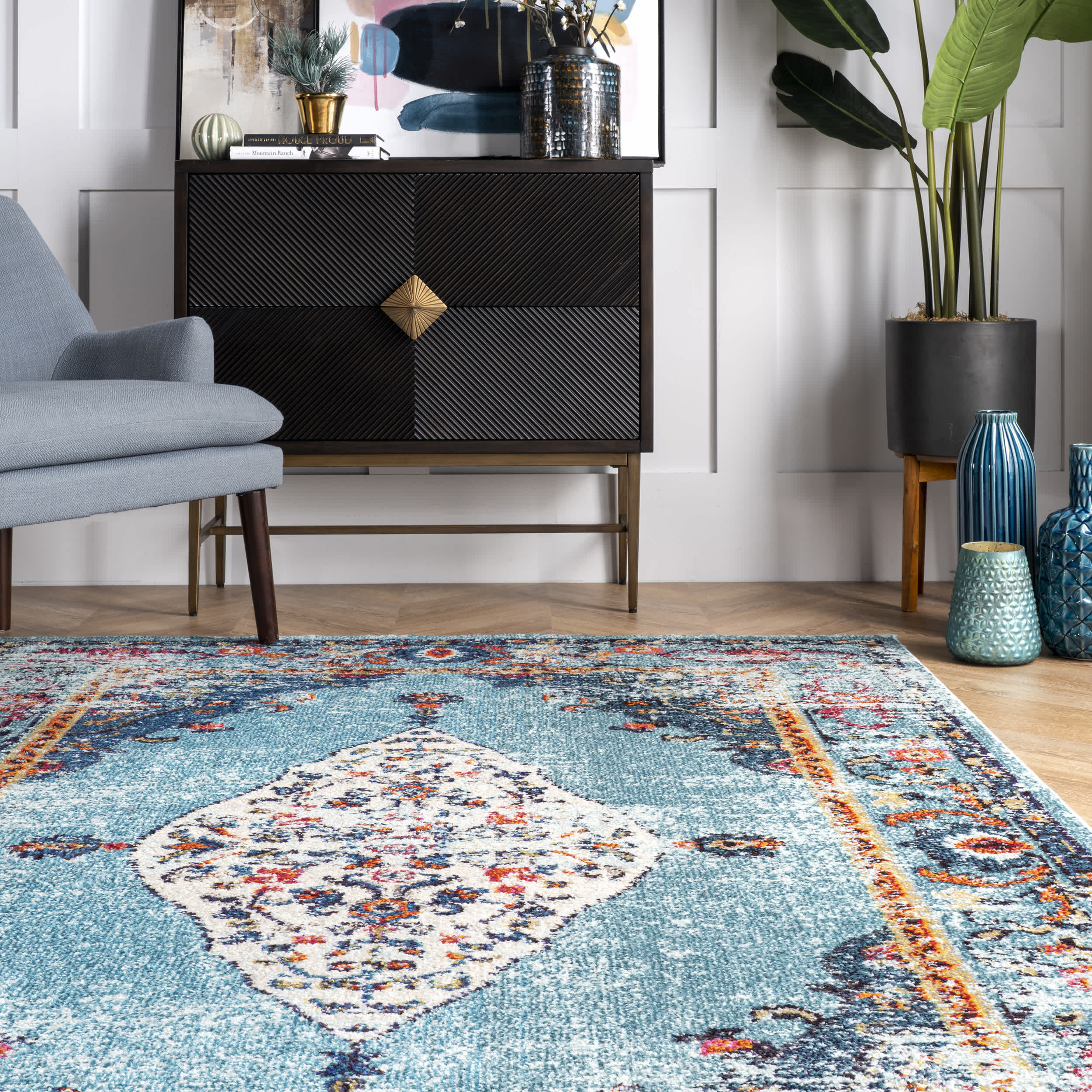 Vintage Medallion Veronica Area Rug - Image 8