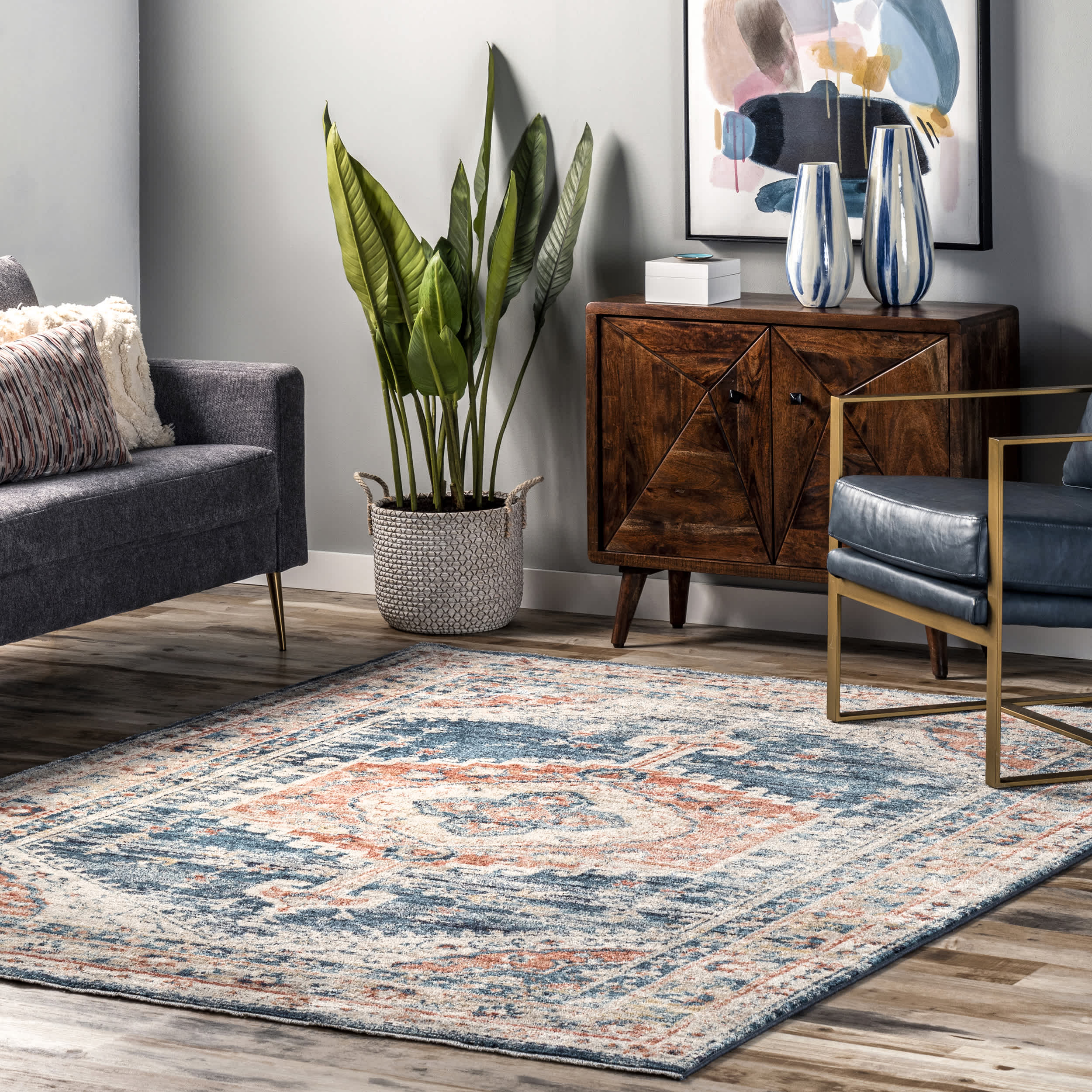 Harley Barbed Mast Medallion Area Rug - Image 2